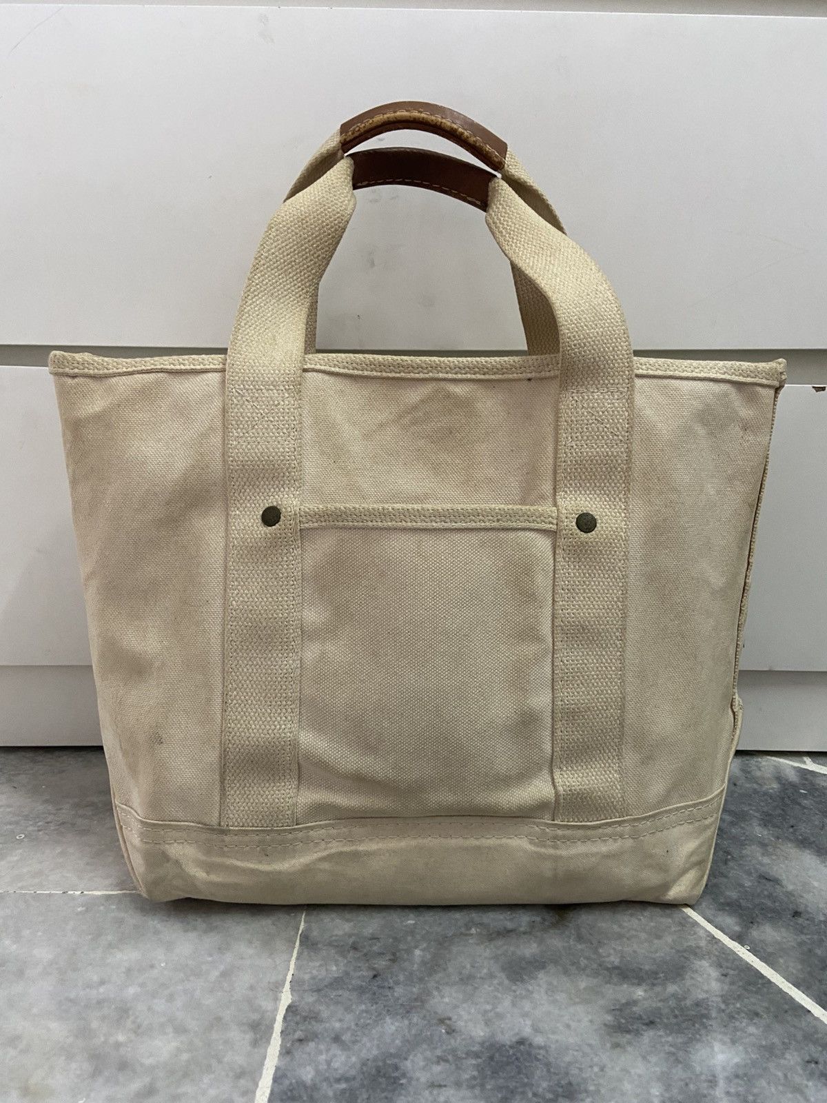 L.L. Bean Vintage L.L.Bean Canvas Leather Tote Bag Size ONE SIZE - 1 Thumbnail