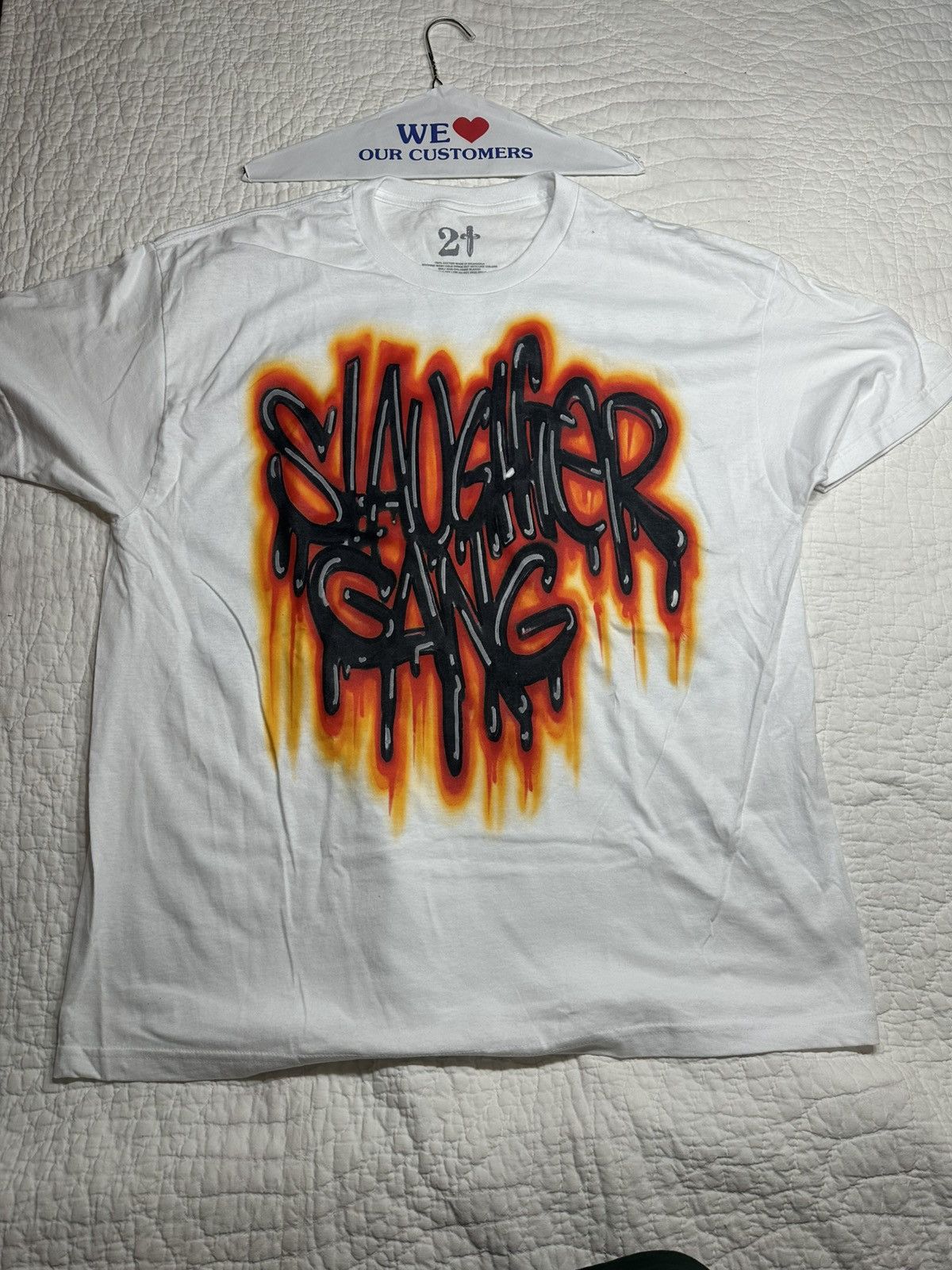 21 Savage × Band Tees × Drake 21 Savage/Drake Slaughter Gang Tee/ Its All A Blur XL Size US XL / EU 56 / 4 - 1 Thumbnail