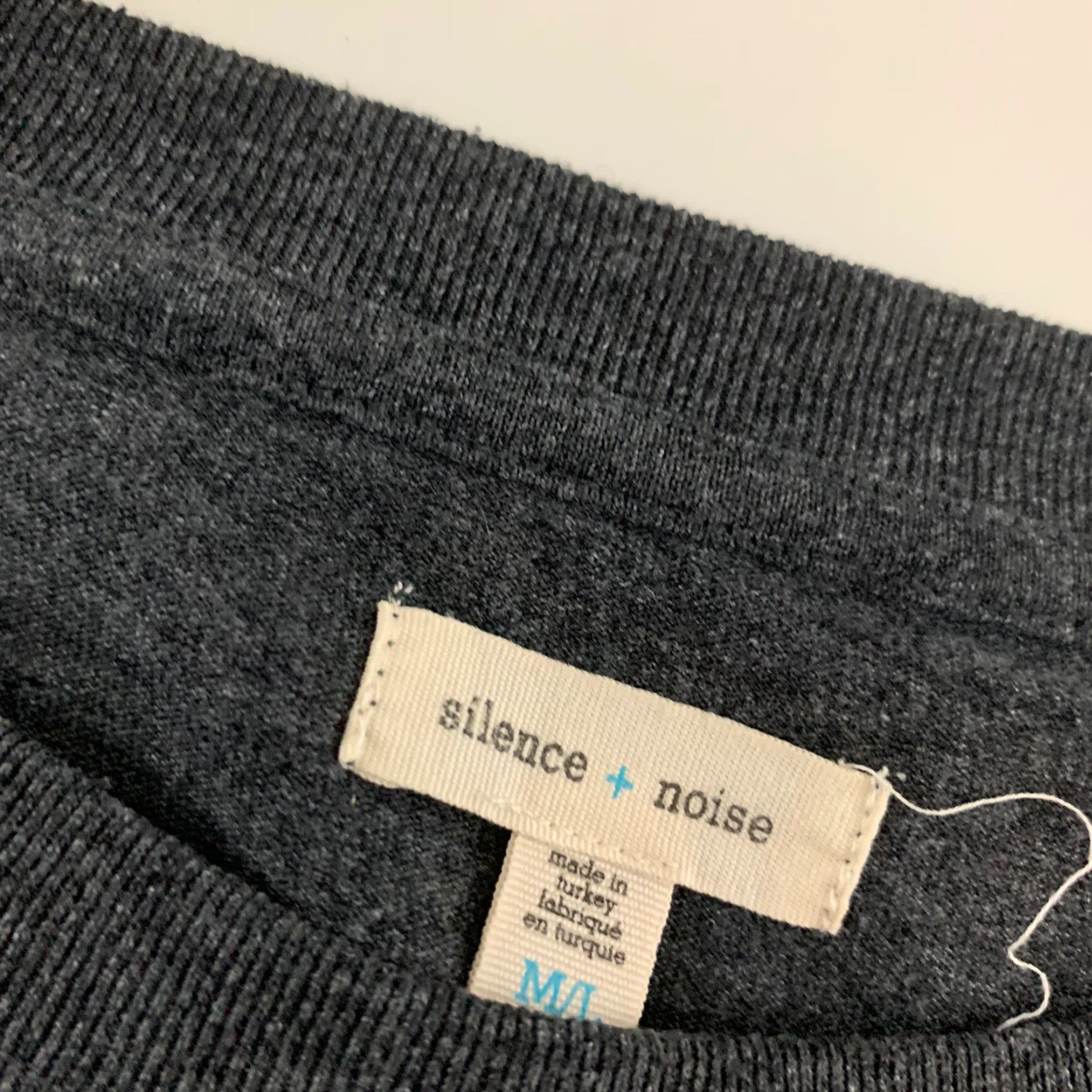 Vintage Silence + Noise Dress Women's Size M/L Gray Oversized Long Sleeve Shift Knee Length Shift Dress Gray Womens M/L Size M / US 6-8 / IT 42-44 - 3 Thumbnail
