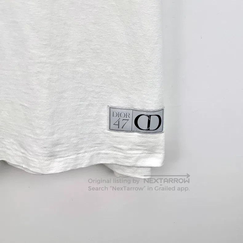 Dior Dior White logo alphanumeric printed cotton round-neck sho Size US XL / EU 56 / 4 - 5 Thumbnail