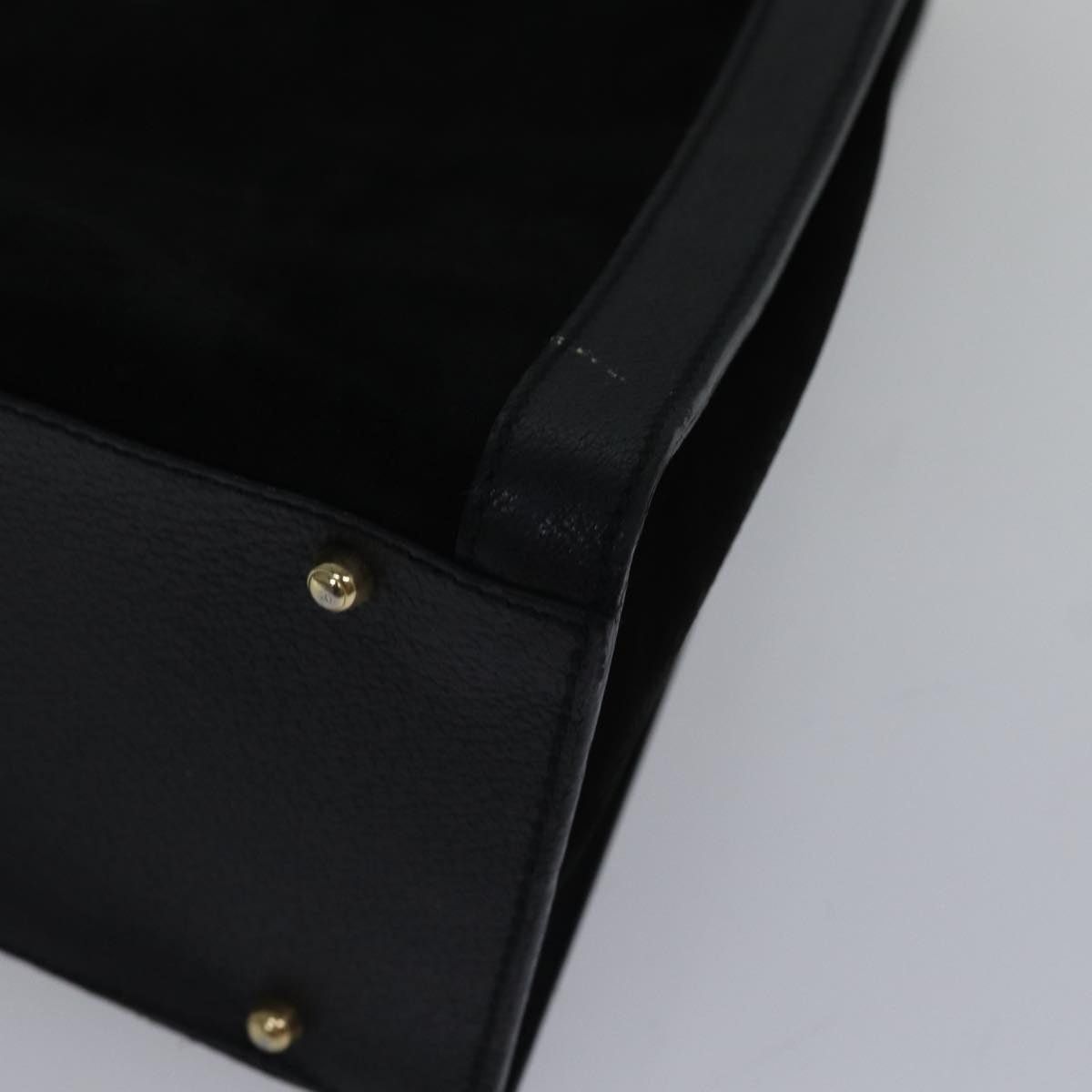 Gucci GUCCI Bamboo Hand Bag Suede Leather Black Gold 002 1186 002 Size ONE SIZE - 10 Thumbnail