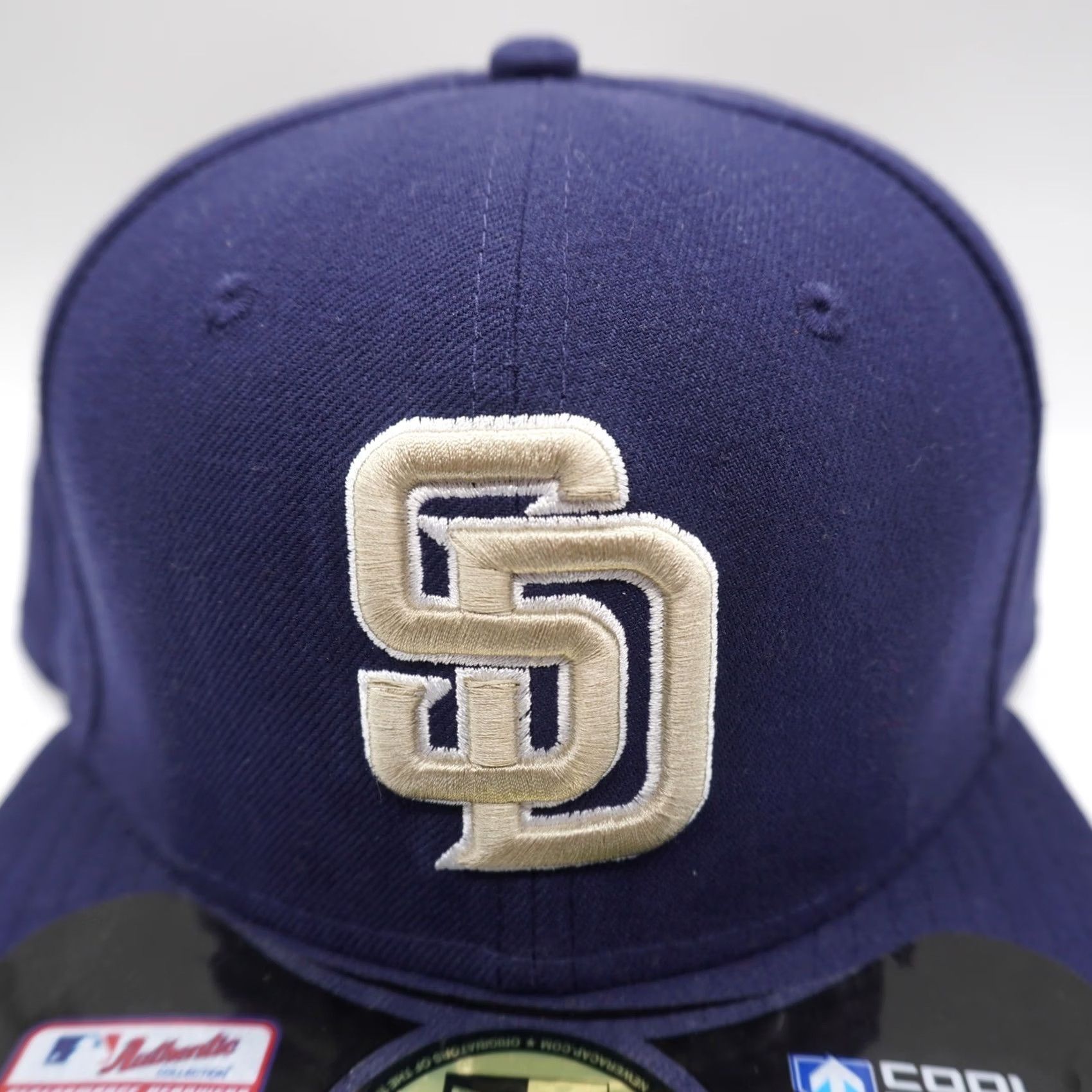 New Era New Era San Diego Padres MLB 59FIFTY Fitted Hat Mens 7 1/8 Navy Cap Size ONE SIZE - 2 Thumbnail