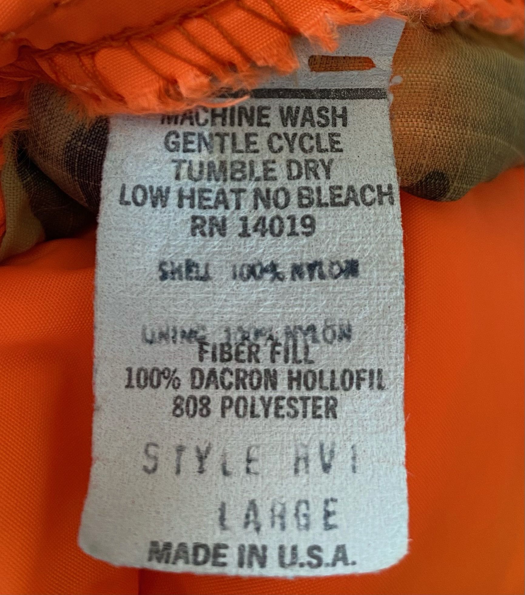 Vintage 80s Orange Camo Camouflage Reversible Distressed Vest Large Size US L / EU 52-54 / 3 - 12 Thumbnail
