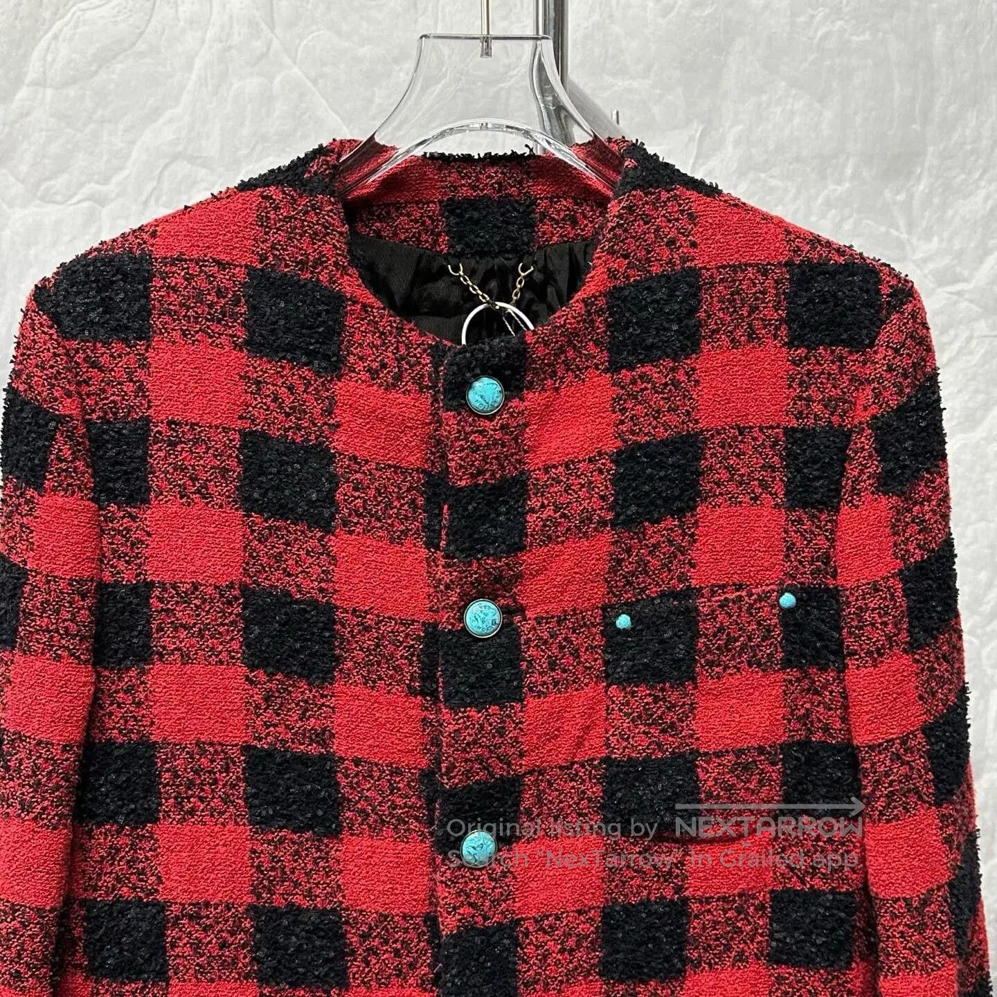 Louis Vuitton louis vuitton red and black checked coat. Size US L / EU 52-54 / 3 - 2 Thumbnail