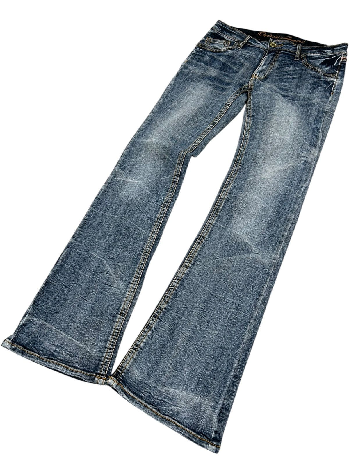 Hysteric Glamour × Japanese Brand Flare Origin Japan Jean Clawn Marks Storm Light Washe Unisex Size US 27 - 3 Thumbnail