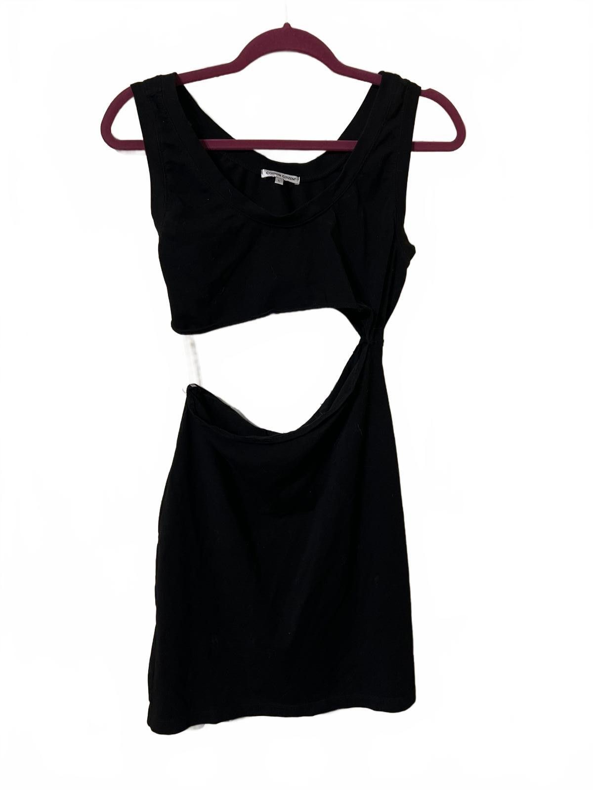 COTTONCITIZEN Cotton Citizen Black Cut-Out Mini Dress Large bodycon edgy Size L / US 10 / IT 46 - 2 Thumbnail