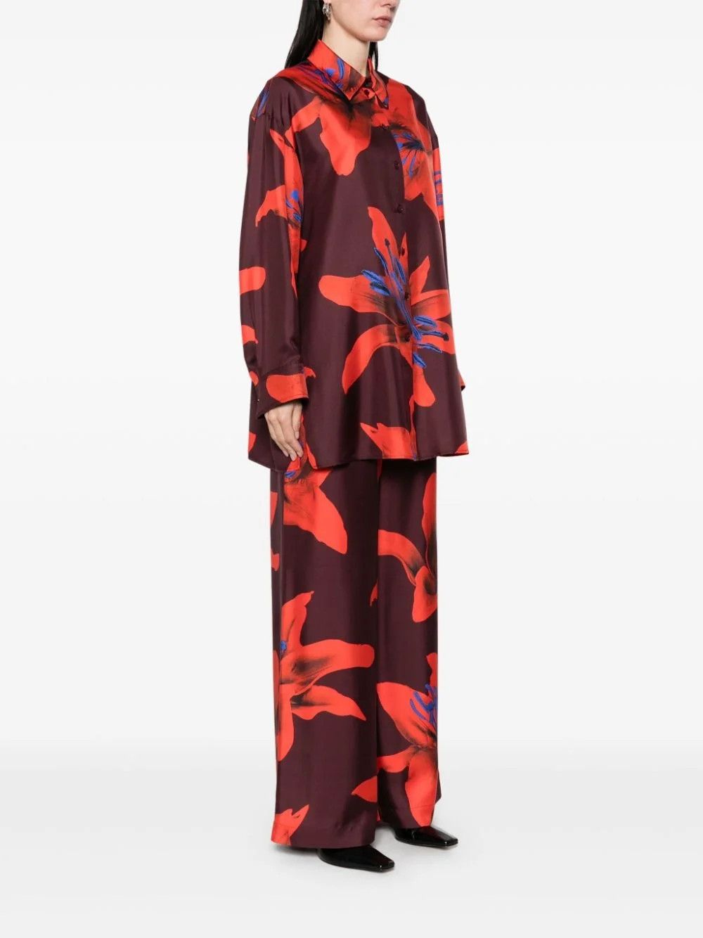 Alexander McQueen o1srvl11e0226 Floral-Print Shirt In Multicolor Size XL / US 12-14 / IT 48-50 - 3 Thumbnail