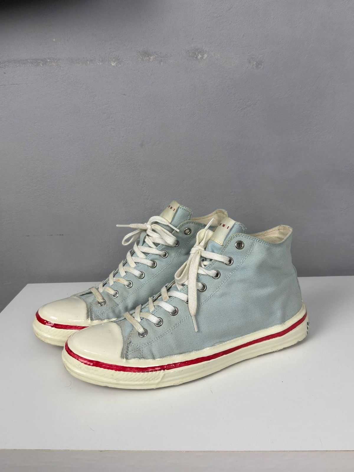 Marni Marni High Top Canvas Sneakers EU 39 Logo Size US 8 / IT 38 - 3 Thumbnail