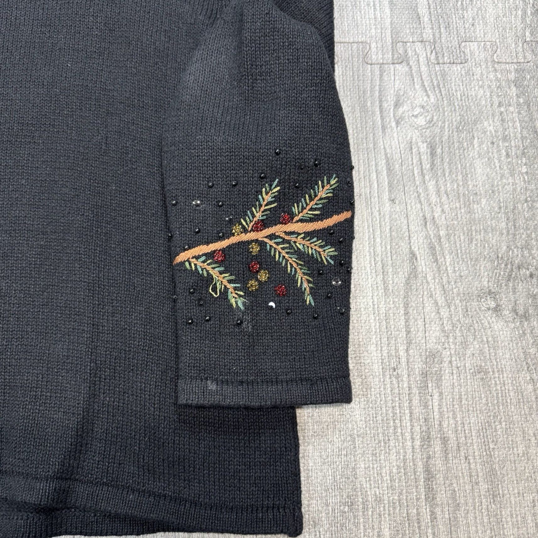 Vintage VINTAGE Heirloom Collectibles Christmas 2004 Sequin Cardinal Cardigan XL Black Womens Size XL / US 12-14 / IT 48-50 - 5 Thumbnail