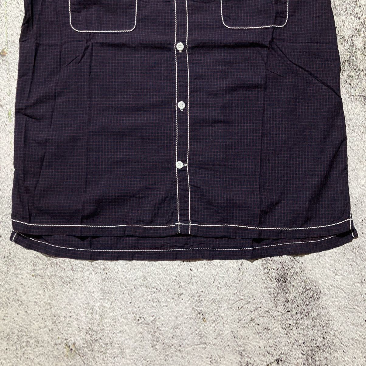 Maison MIHARA YASUHIRO 🇯🇵 Miharayasuhiro Japan Contrast Stitch Plaid Shirt Purple Size US M / EU 48-50 / 2 - 8 Thumbnail