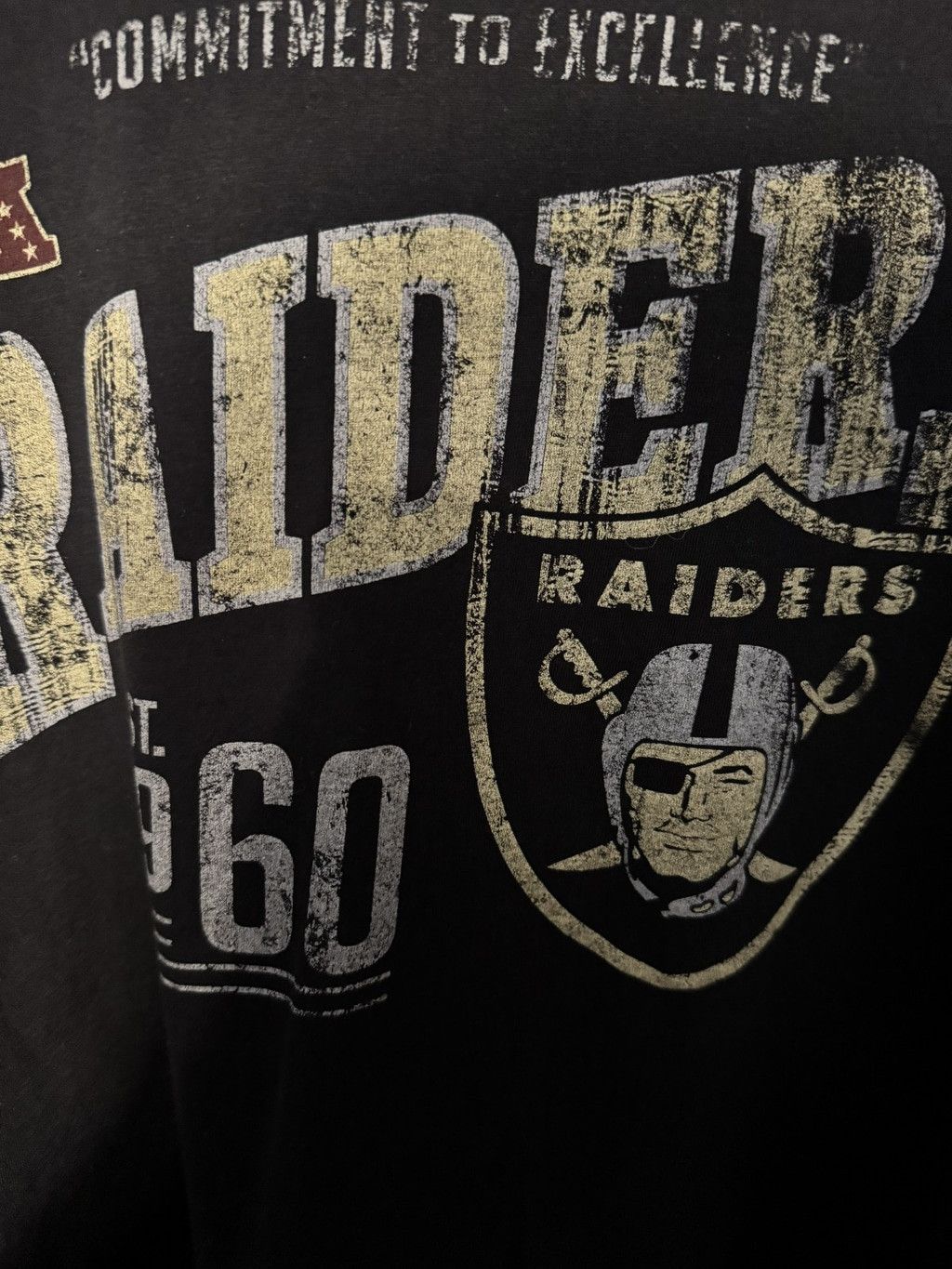 The Unbranded Brand Las Vegas Oakland LA Raiders NFL Black Tee Men sz L (?) Size US XL / EU 56 / 4 - 4 Thumbnail