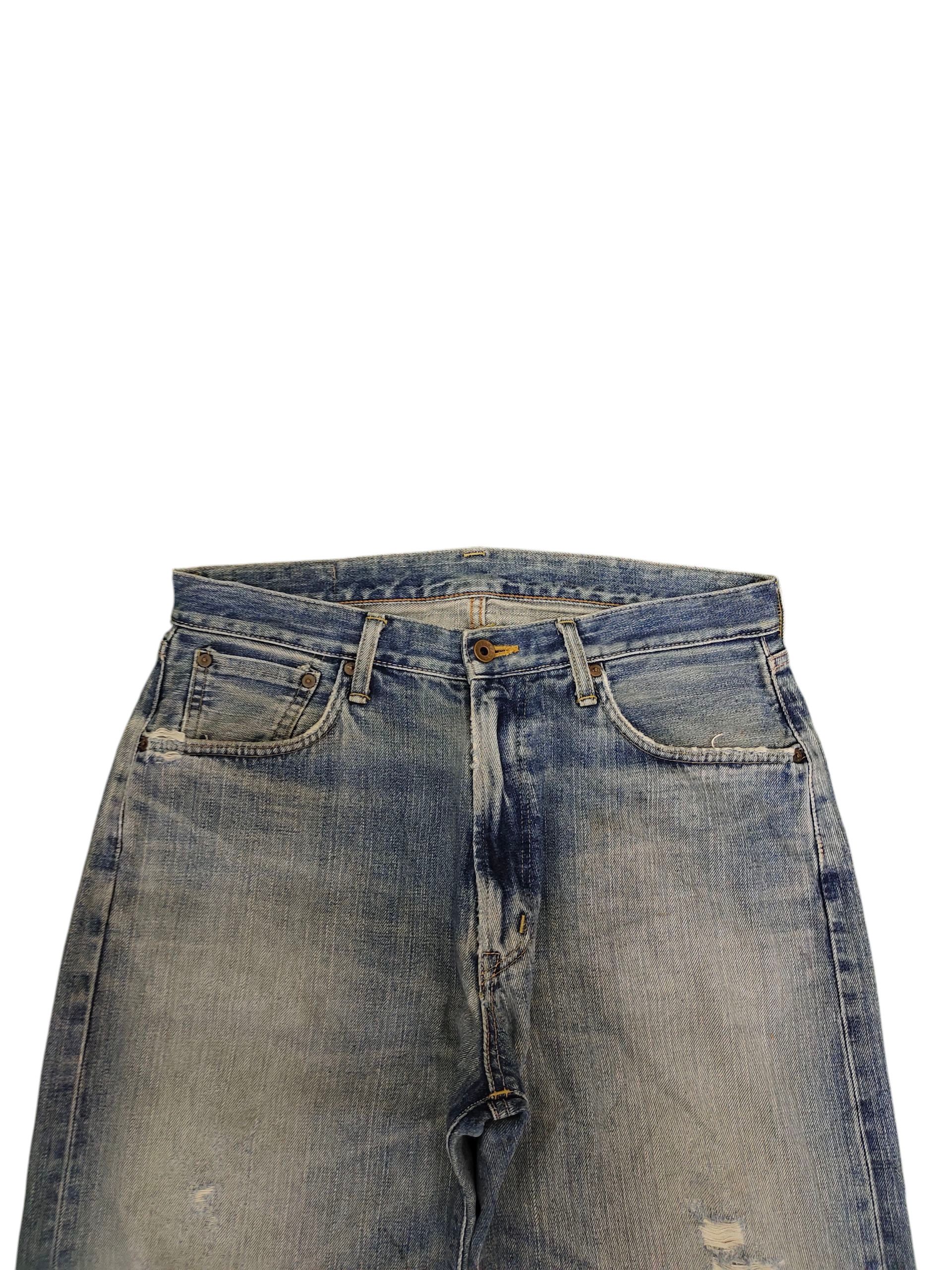 Comme des Garcons × Undercover Vintage 90s Edwin 505 Selvedge Distress Faded Denim Jeans Size US 32 / EU 48 - 2 Thumbnail