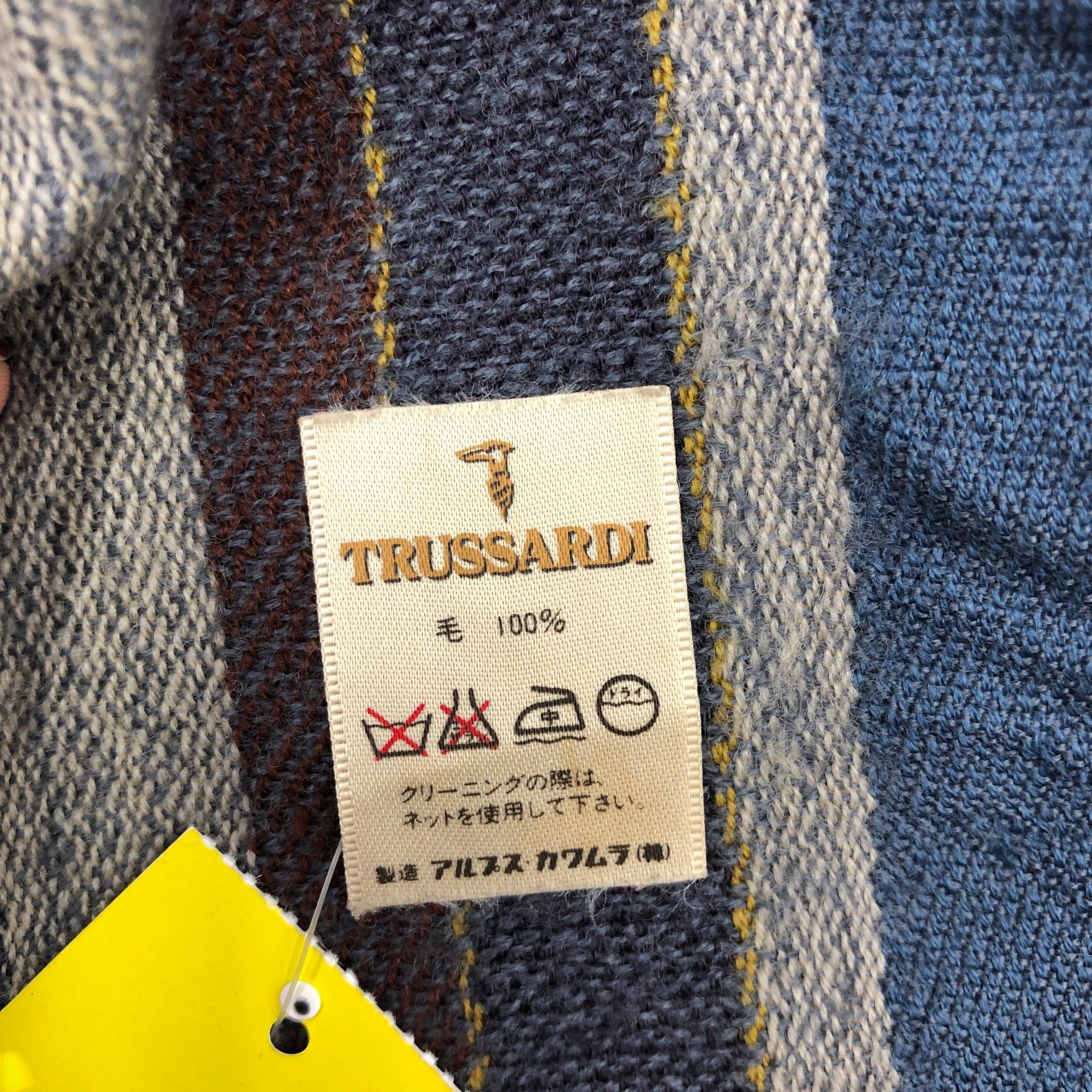 Trussardi Vintage Trussardi Scarf Muffler Wool Winter Fringe Scarves Size ONE SIZE - 5 Thumbnail