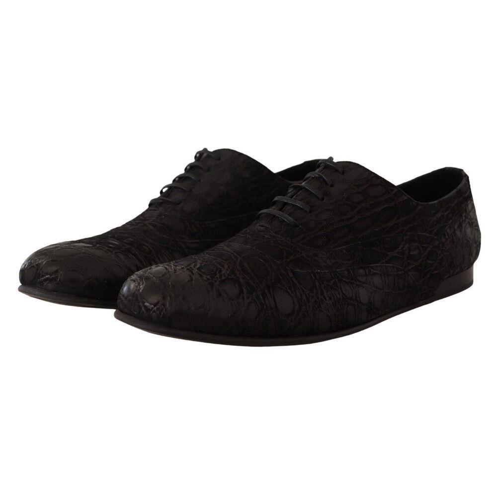 Dolce & Gabbana Dolce & Gabbana Elegant Exotic Leather Oxford Shoes Size US 11 / EU 44 - 3 Thumbnail