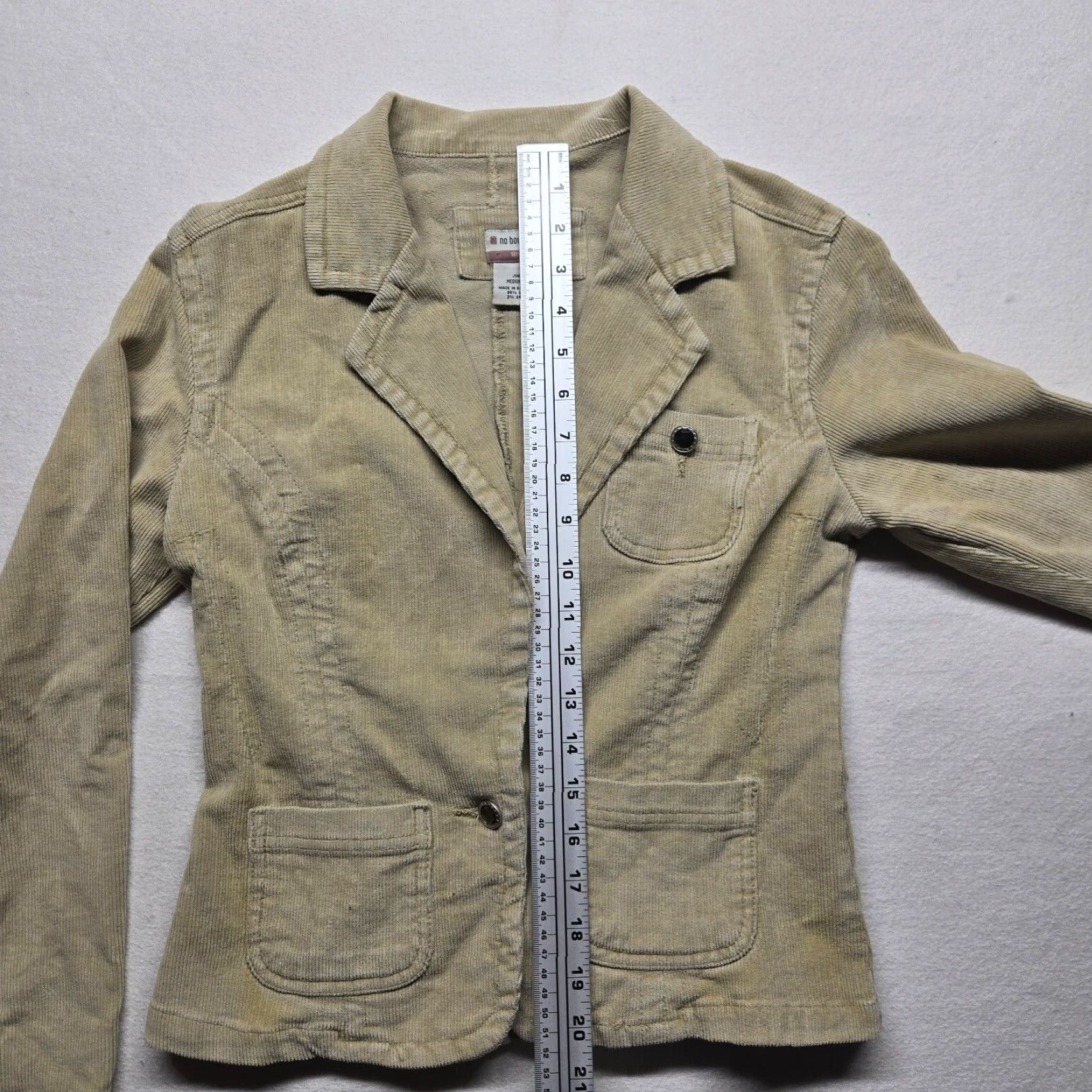 Vintage No Boundaries Tan Jacket Coat Lightweight knit Women Juniors M Medium 7/9 Size M / US 6-8 / IT 42-44 - 6 Thumbnail
