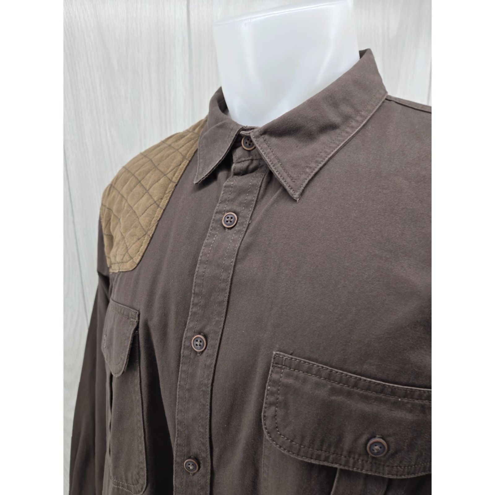 Vintage VINTAGE Northwest Territory Button Up Shirt Mens XLT Gun Shoulder Pad Hunting Shooting Shirt Size US XL / EU 56 / 4 - 5 Thumbnail