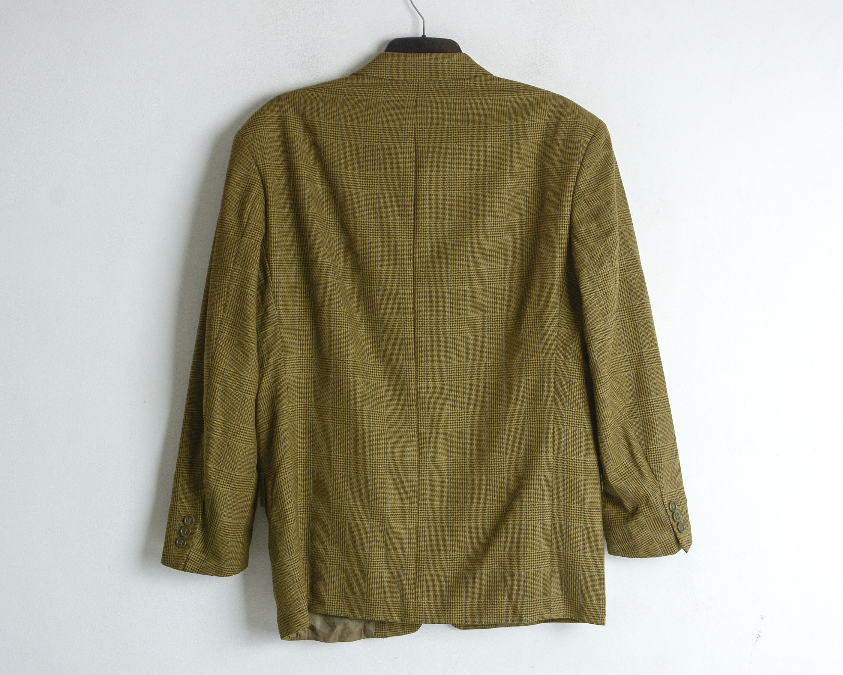 Hugo Corleone Vintage US 40 Blazer Virgin Wool M Jacket Check Size 40R - 11 Thumbnail