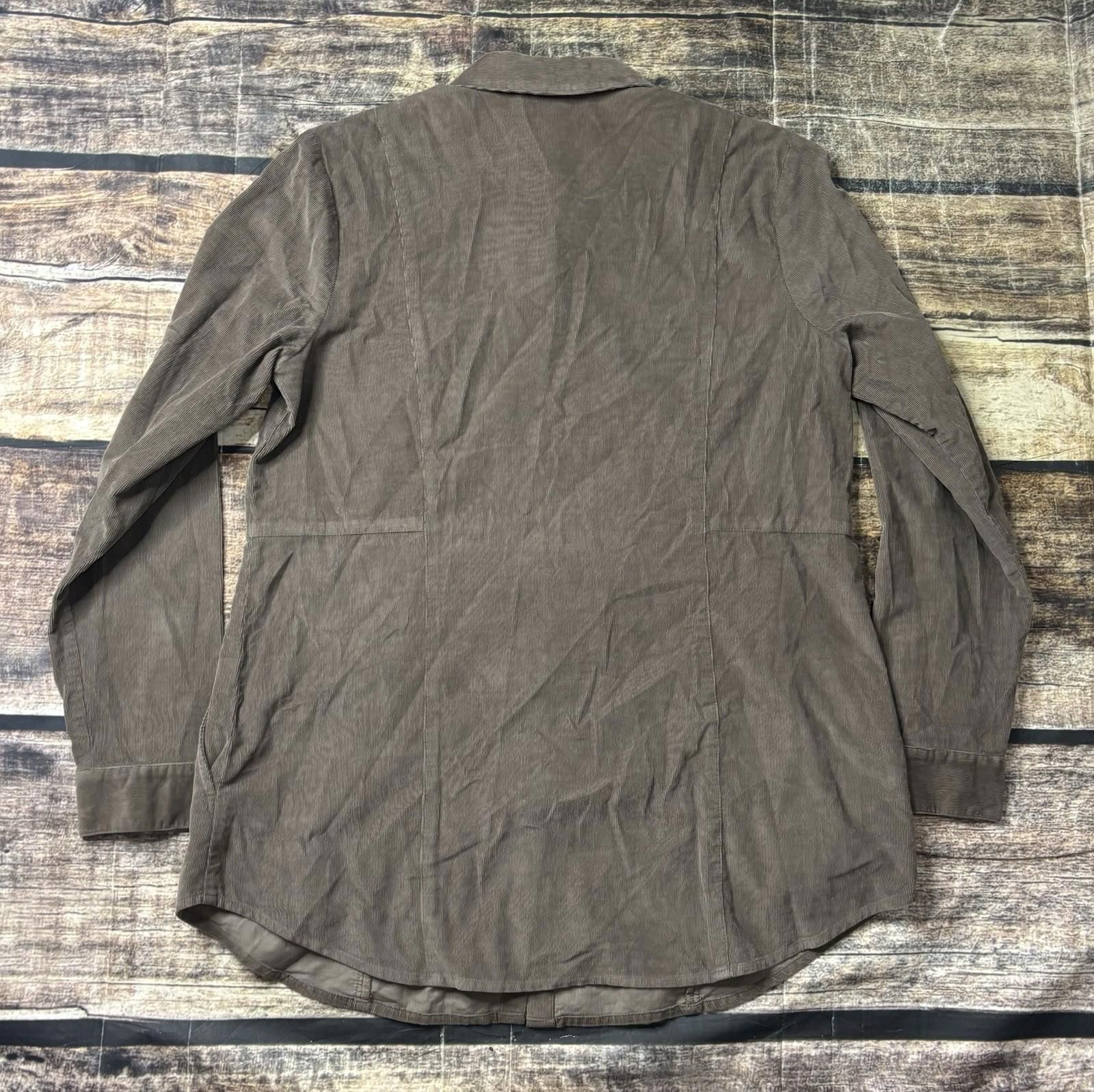 J. Jill J Jill Corduroy Shirt Women's Small Brown Tunic Top Cotton Size S / US 4 / IT 40 - 3 Thumbnail