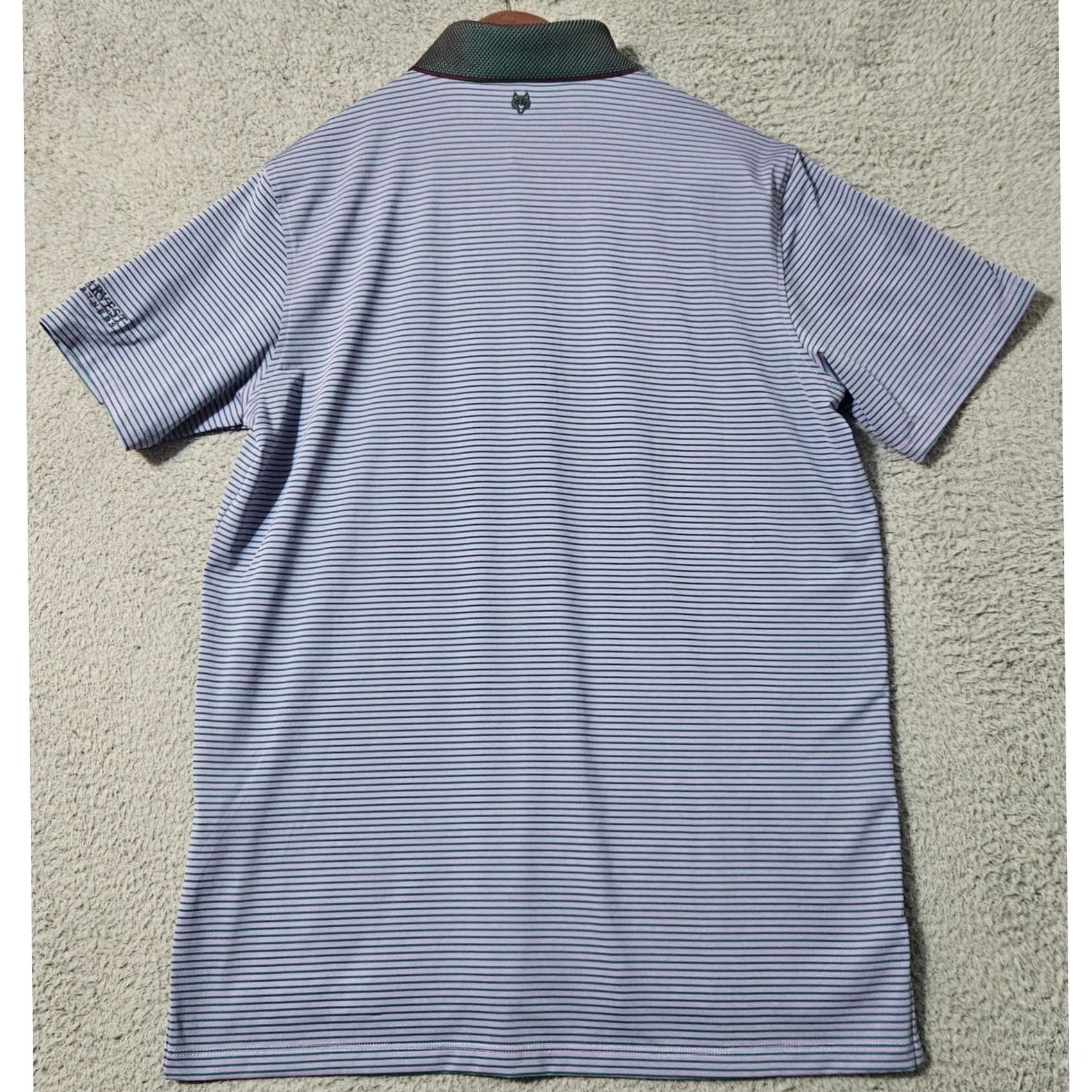Vintage Greyson Golf Polo Shirt XL Purple Green Striped Short Sleeve LOGO Men's Size US XL / EU 56 / 4 - 2 Thumbnail