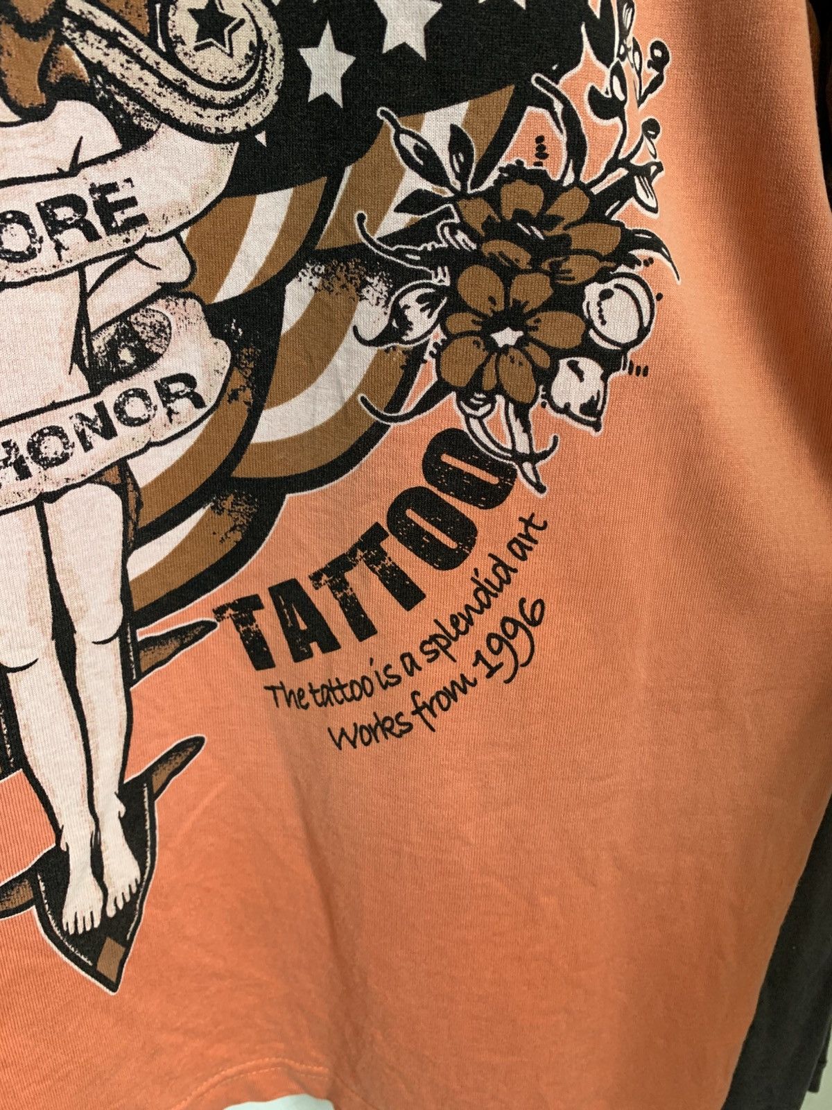 Affliction Distressed Sunfaded Blood Message Tatoo by Ted Company Shirt Size US L / EU 52-54 / 3 - 10 Thumbnail