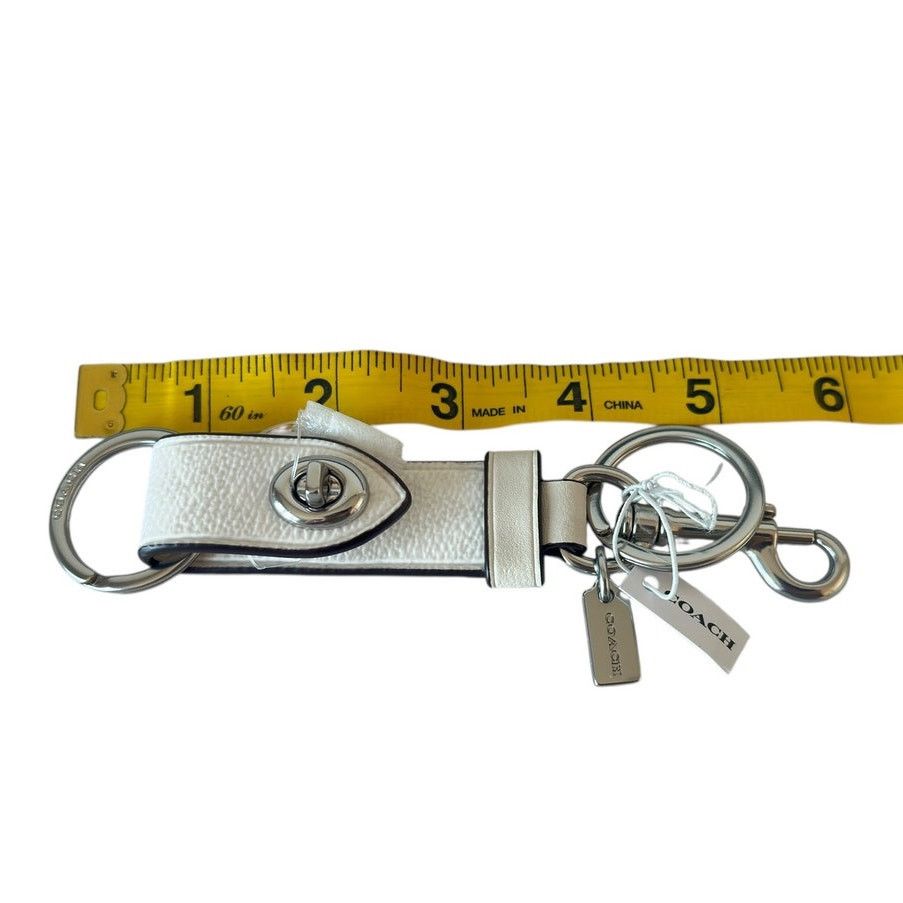 Coach Coach Trigger Snap Bag Charm In Signature Canvas in Chalk Size ONE SIZE - 9 Thumbnail