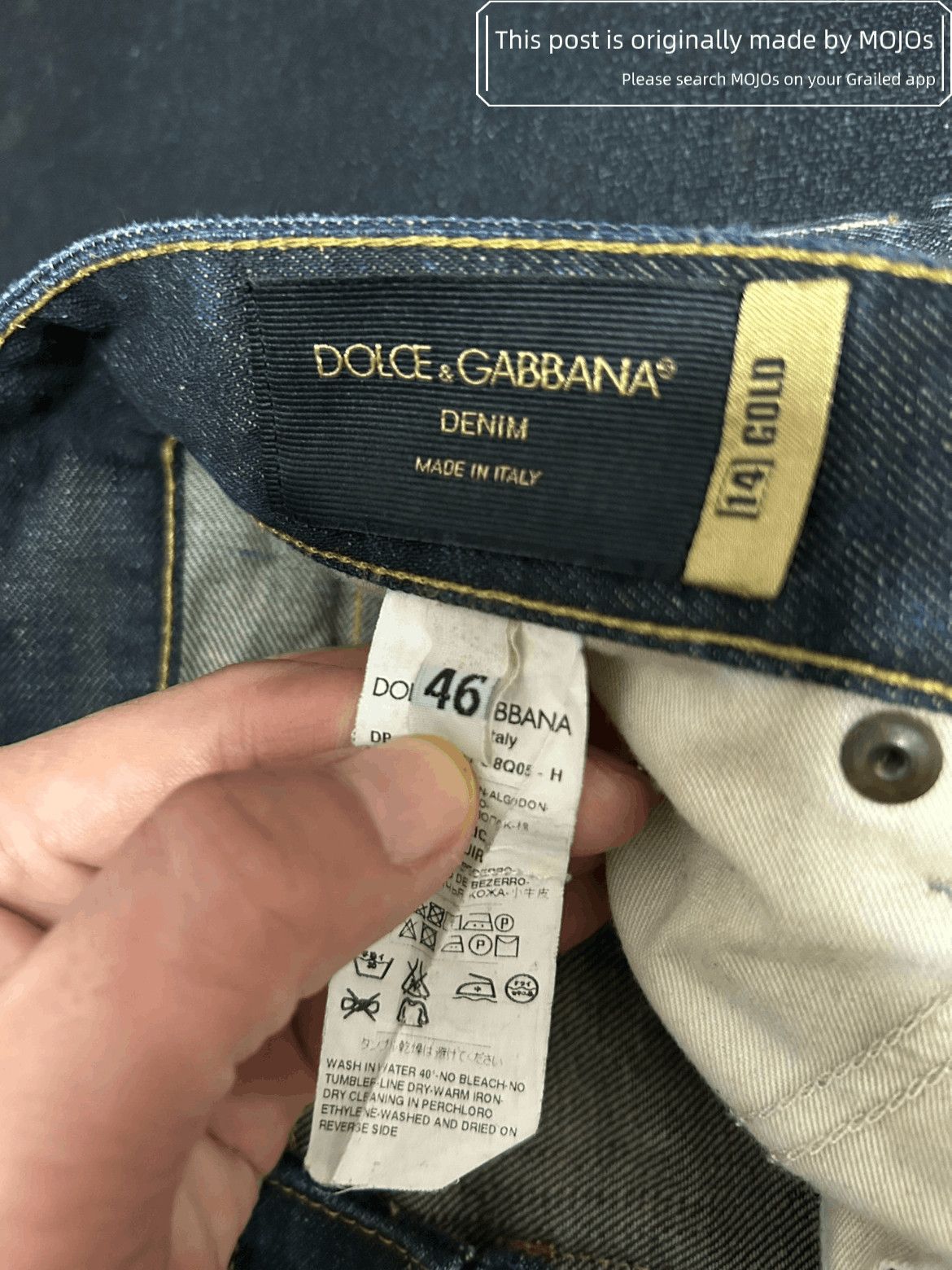 Dolce & Gabbana Sz 46 Dolce & Gabbana Runway Logo Leather Patch Denim Size US 30 / EU 46 - 6 Thumbnail