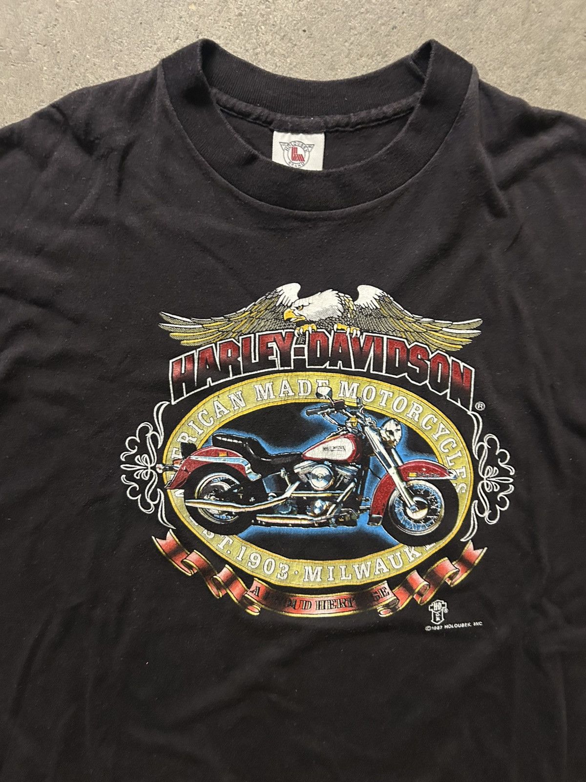 Harley Davidson Harley Davidson 1987 holoubek shirt Size US XXL / EU 58 / 5 - 2 Thumbnail