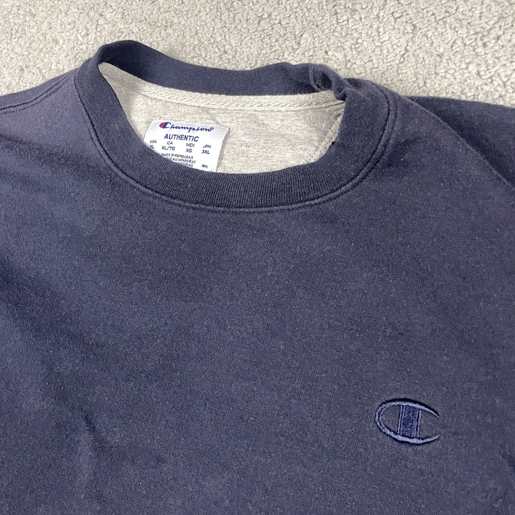 Champion VINTAGE Champion Sweatshirt Mens XL Blue Crewneck Pullover Knit Logo All Seasons Gym & Training Size US XL / EU 56 / 4 - 3 Thumbnail