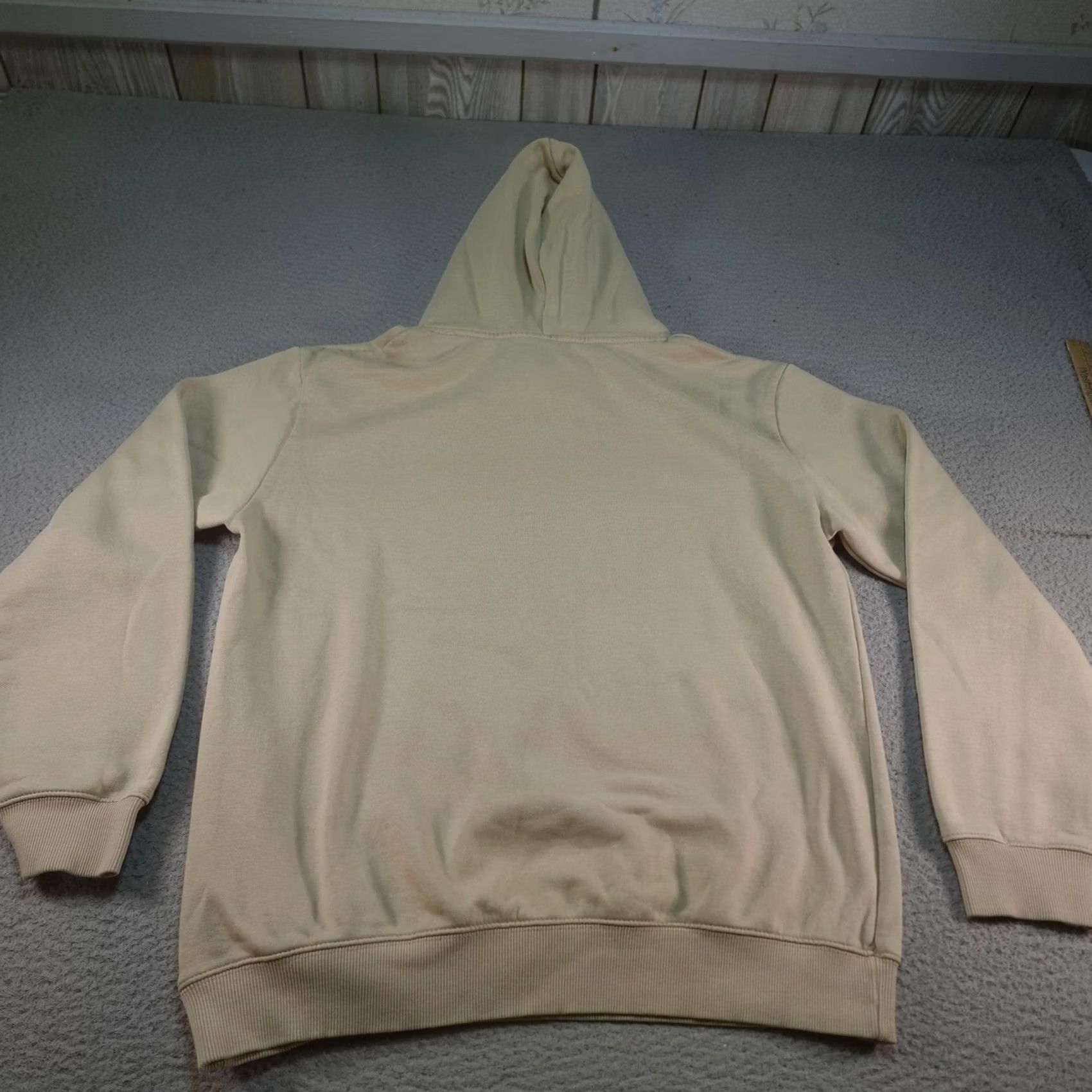Vintage Clifford Lenox Hoodie Mens XL Beige Pullover Fleece Logo Sweatshirt Pockets Hooded with Drawstring Size US XL / EU 56 / 4 - 3 Thumbnail