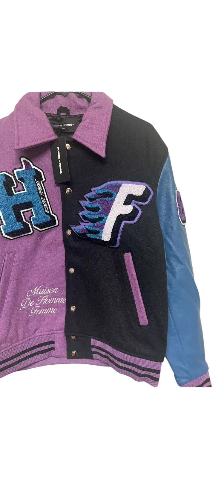 Homme + Femme La Homme Femme Small ( Fits Like Medium ) Varsity Jacket Purple Size US S / EU 44-46 / 1 - 6 Thumbnail