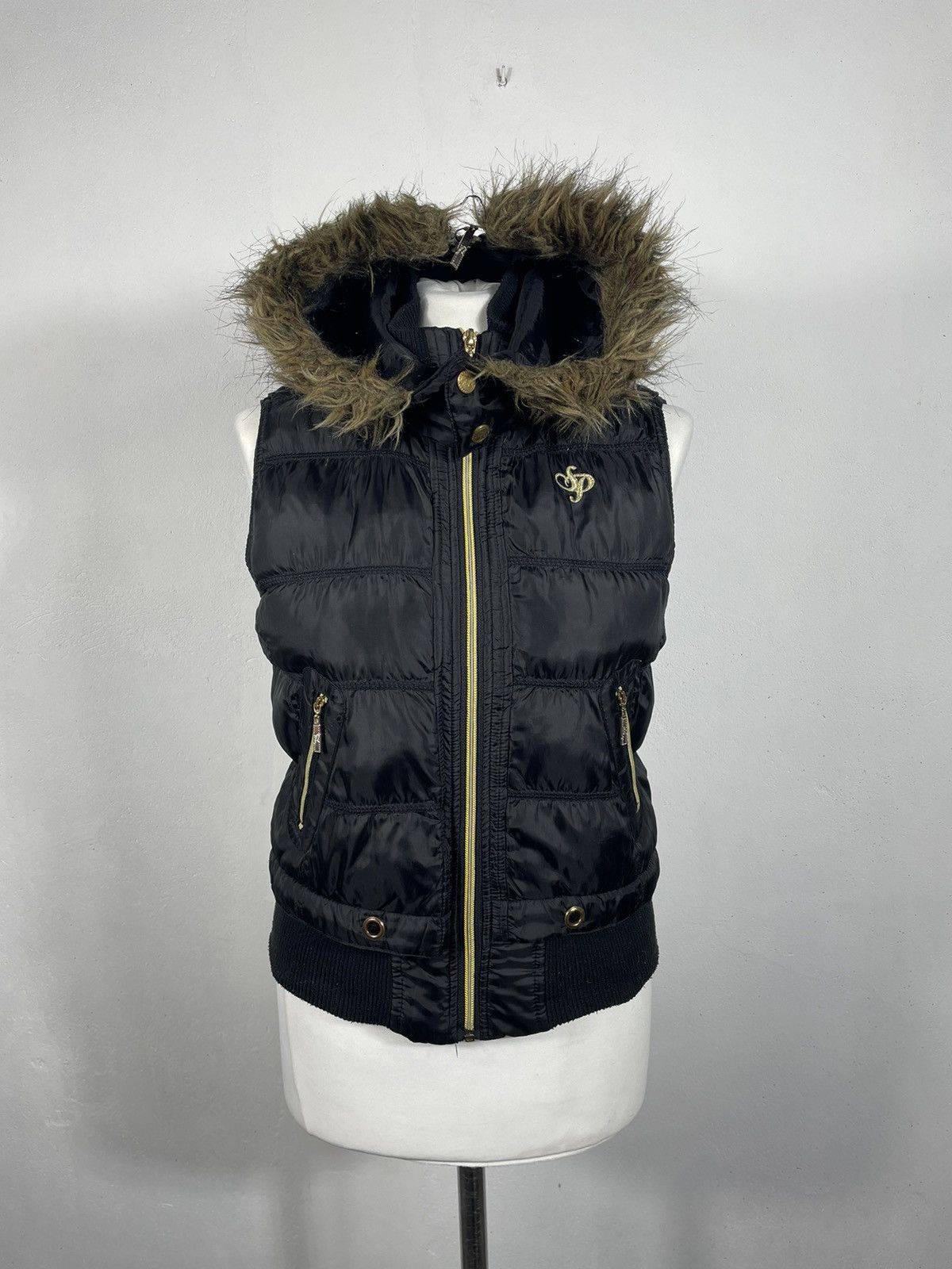 Southpole × Vintage South Pole Retro 00s Puffer Hoodie Vest Winter Affliction Size S / US 4 / IT 40 - 1 Thumbnail