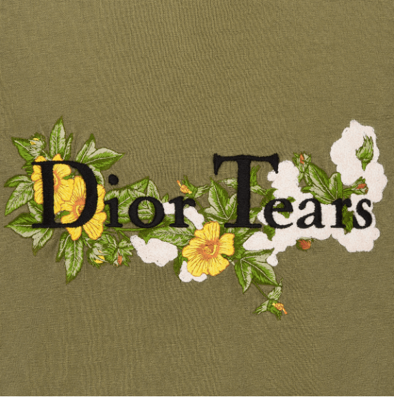 DENIM TEARS × Dior o1w1db10824 Cotton Slub Jersey Relaxed-Fit T-Shirt in Khaki Size US XXL / EU 58 / 5 - 3 Thumbnail