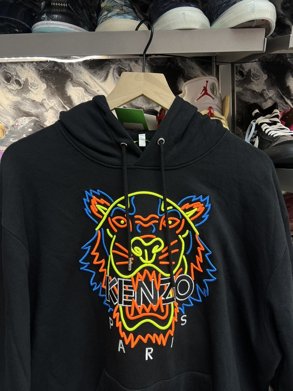 Kenzo Kenzo Flurescence Tiger Head Hoodie Size US XL / EU 56 / 4 - 6 Thumbnail