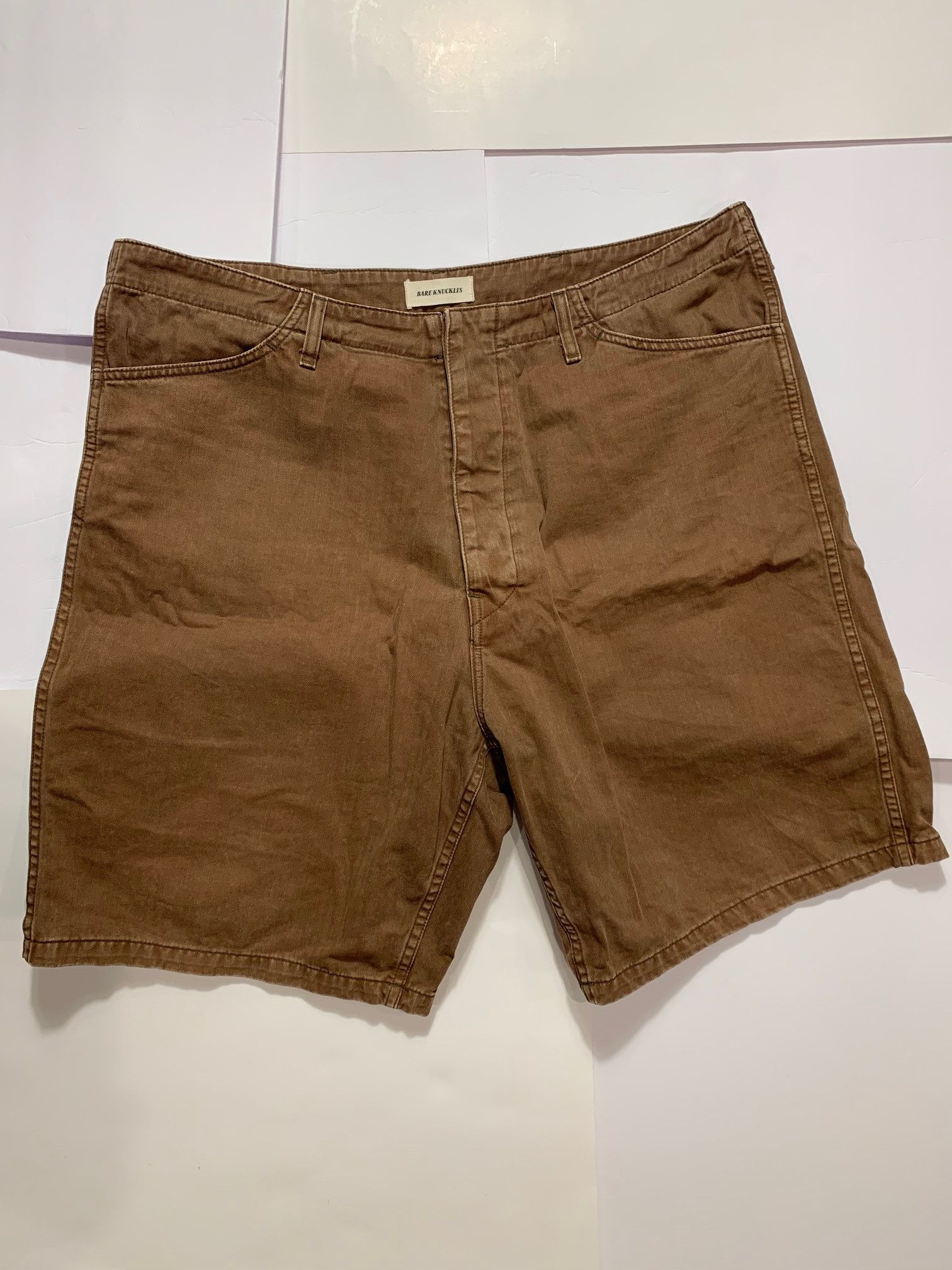 Bare Knuckles HBT Service Shorts Mustang Brown Size US 38 / EU 54 - 1 Thumbnail