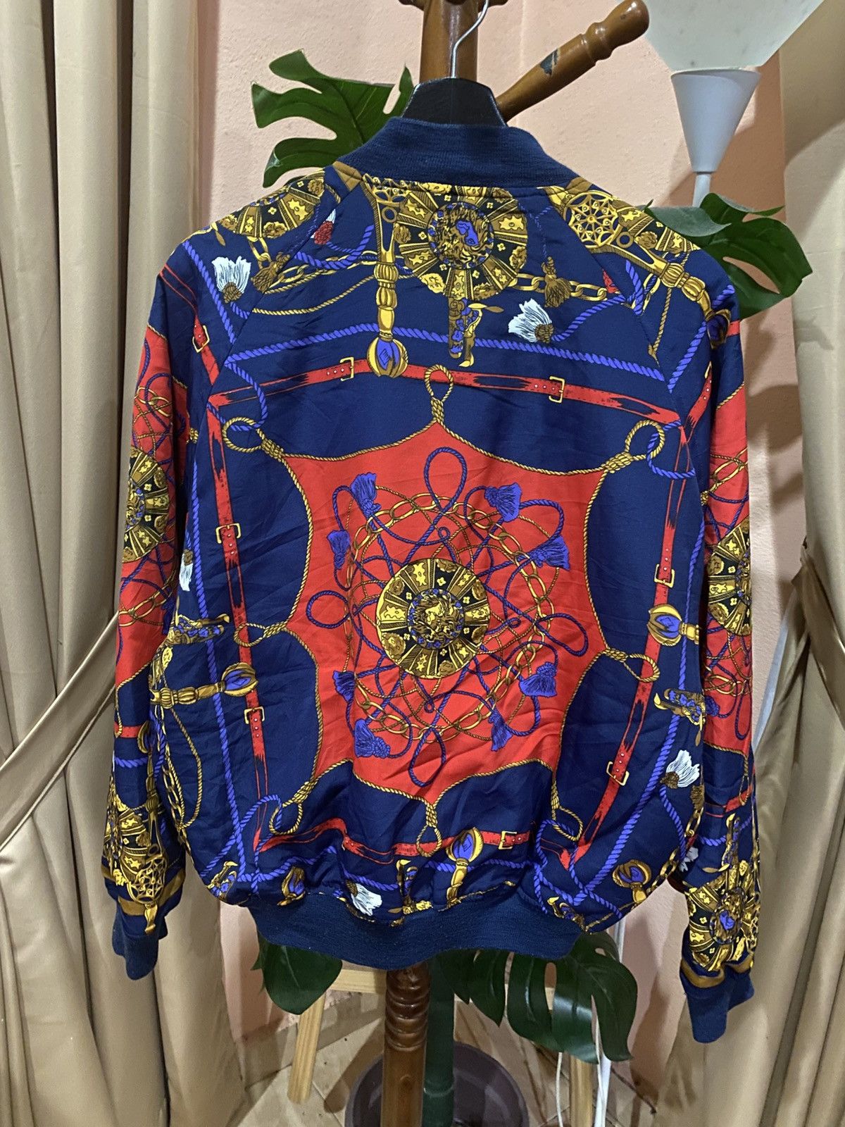 Japanese Brand Vintage SAFARIROOKIE Baroque Print Bomber Jacket Size US M / EU 48-50 / 2 - 8 Thumbnail