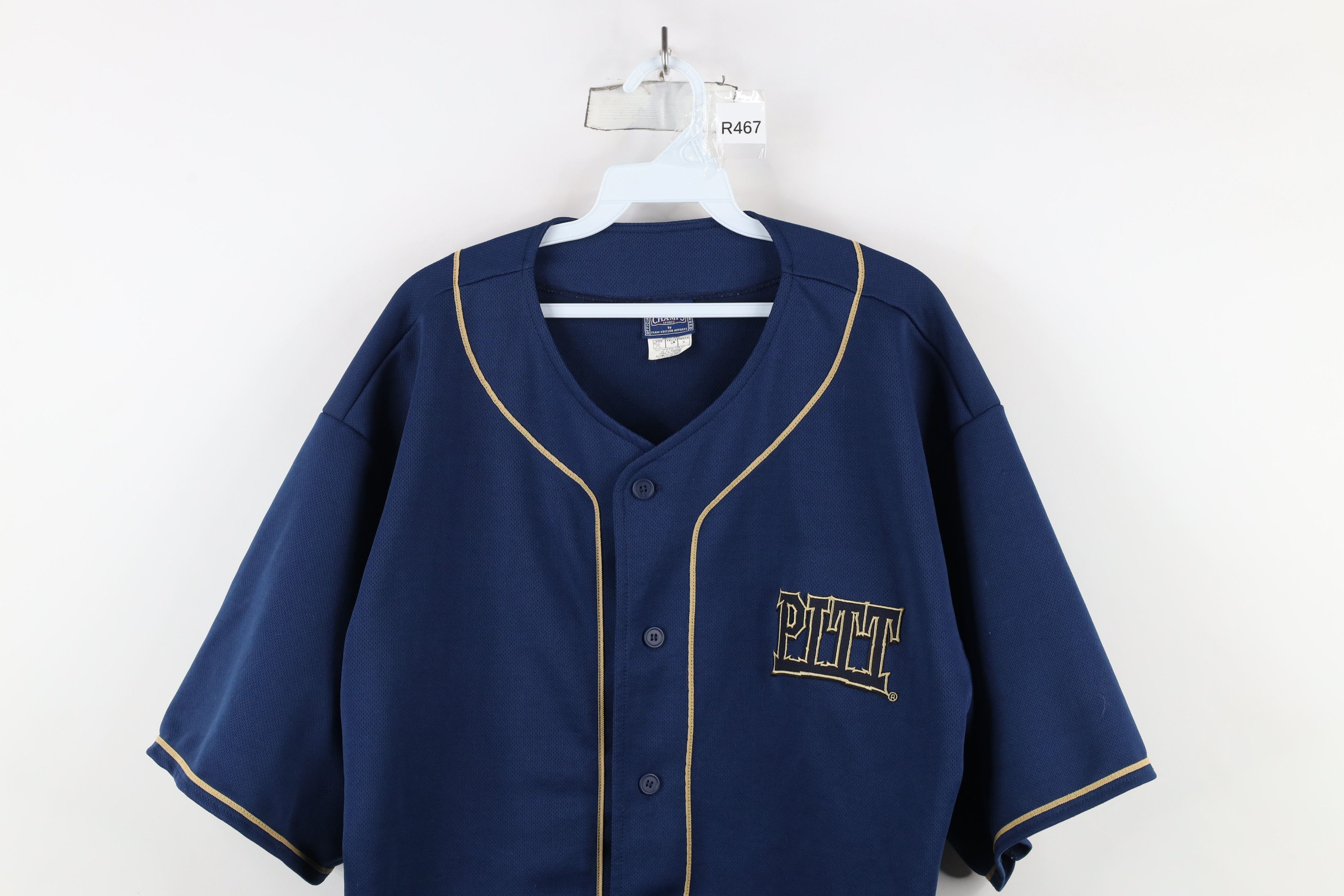 Vintage Vintage 90s University of Pittsburgh Baseball Jersey Blue Size US L / EU 52-54 / 3 - 2 Thumbnail