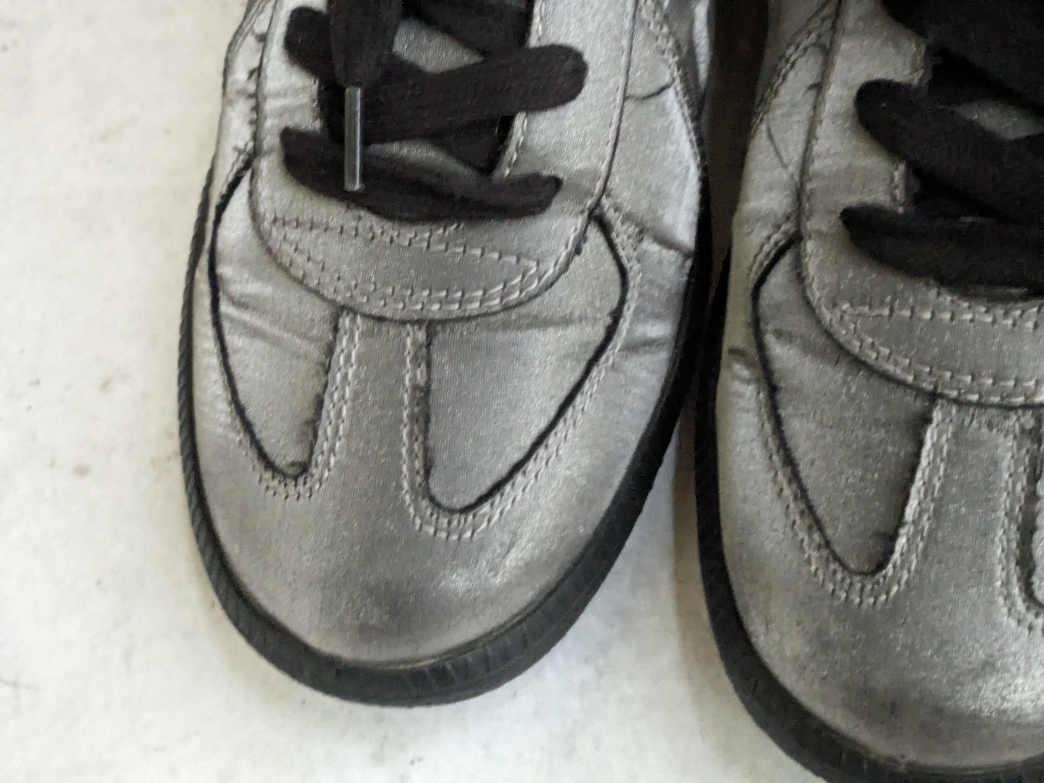 Maison Margiela Silver Maison Marigela Replica GAT Silver Black Satin 8.5 Size US 8.5 / EU 41-42 - 6 Thumbnail