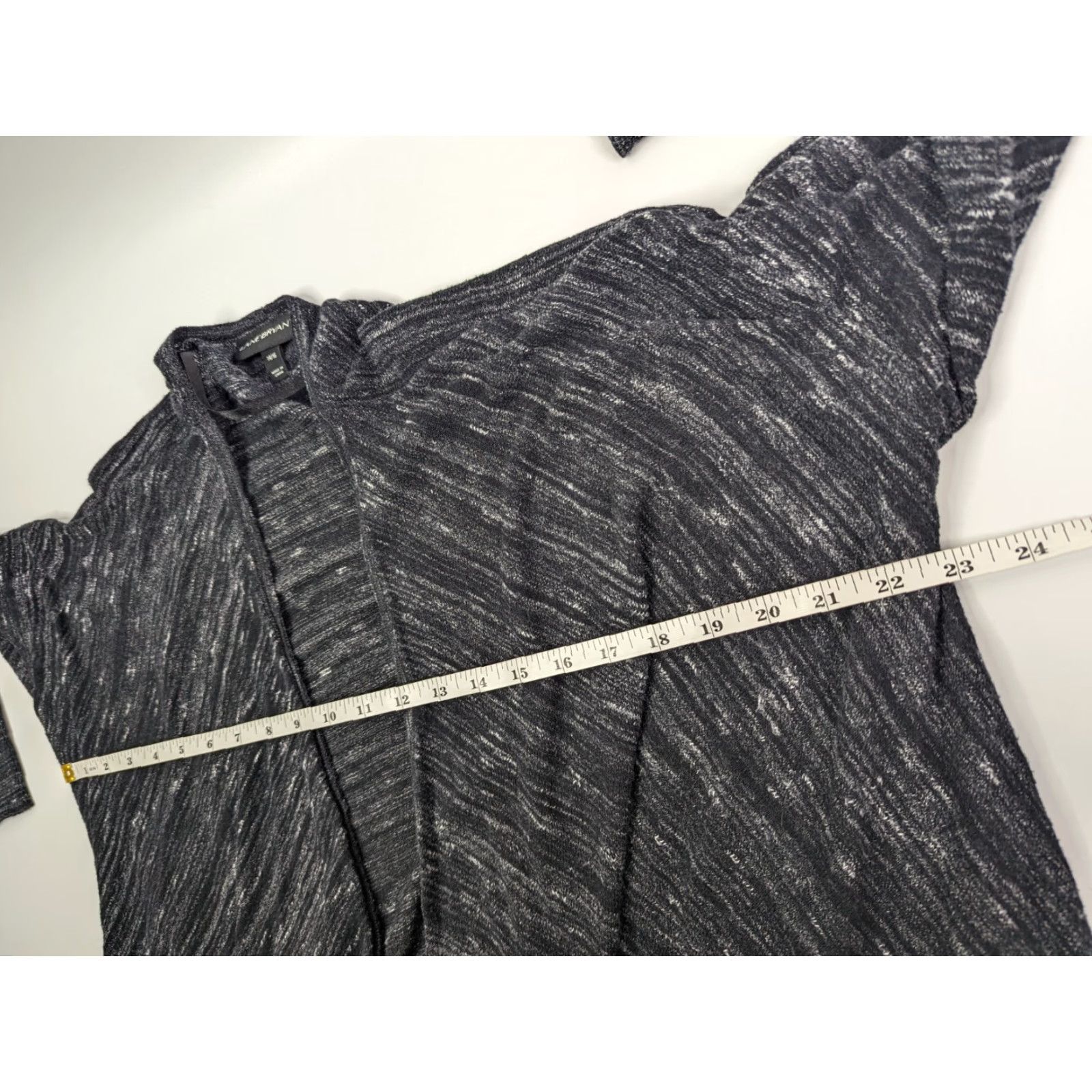 Vintage VINTAGE Lane Bryant Black Open Long Sleeve Front Knit Cardigan Size 14/16 Cotton Size XL / US 12-14 / IT 48-50 - 6 Thumbnail
