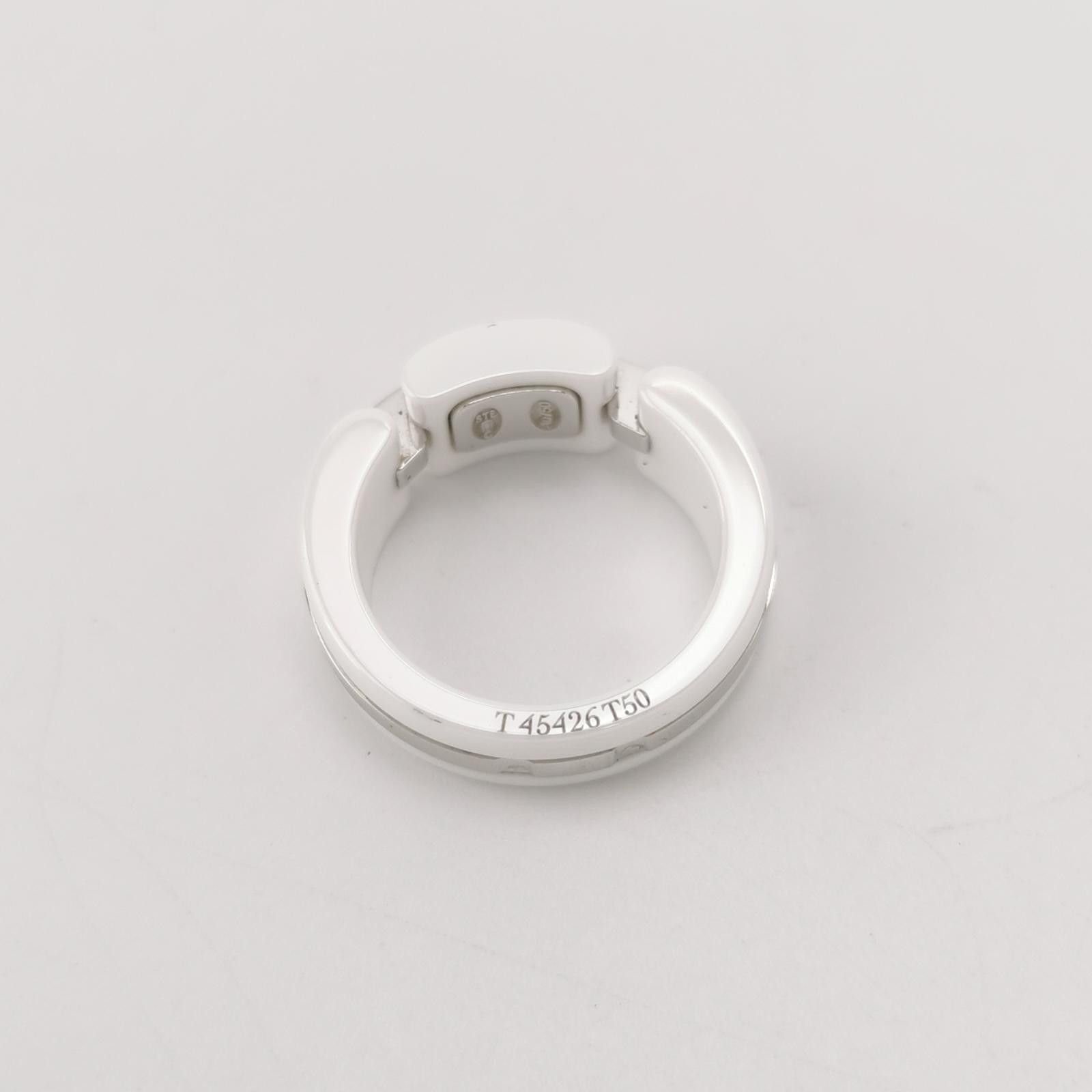 Chanel Chanel Ultra 18K White Gold Diamond Ceramic Geometric Ring Size ONE SIZE - 3 Thumbnail