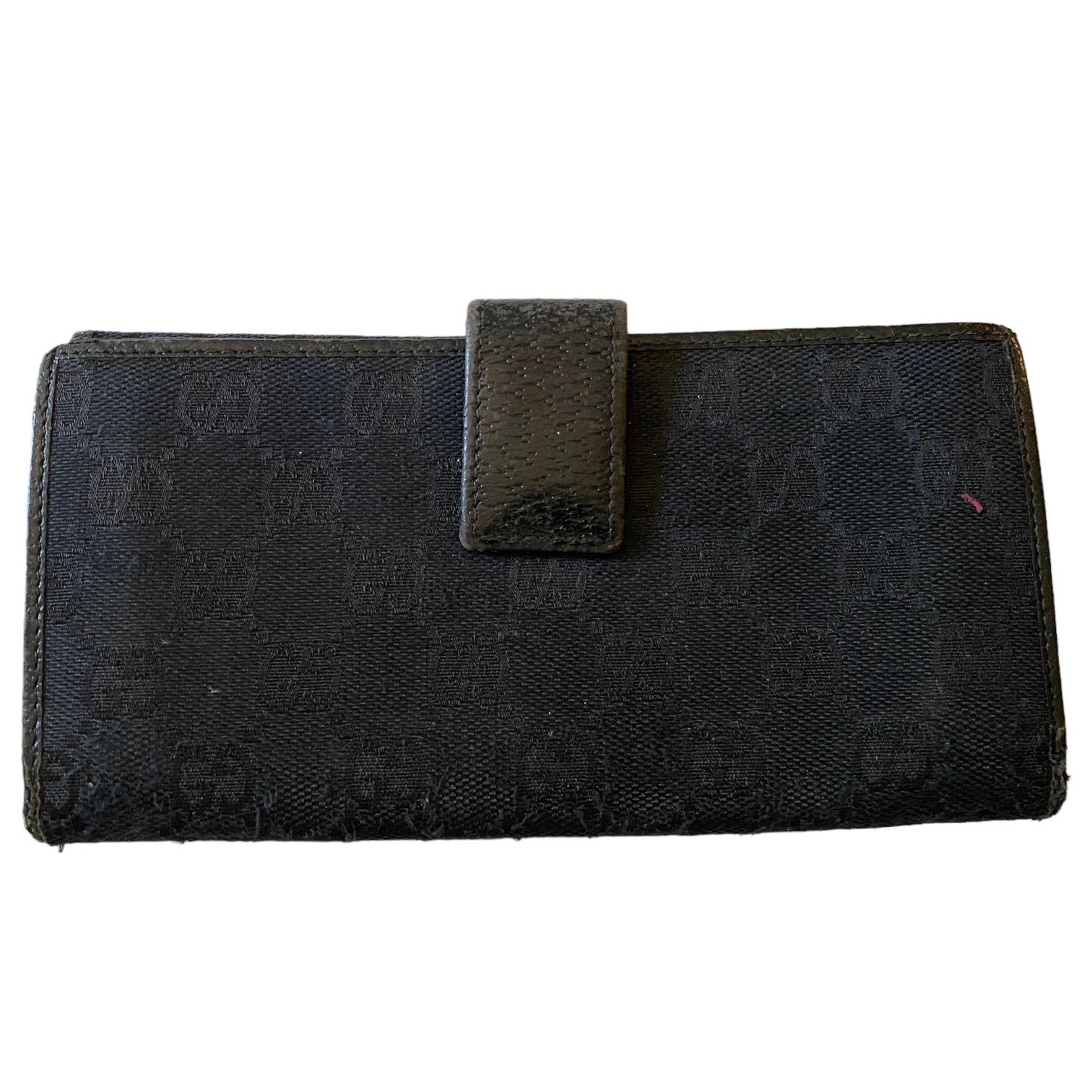 Gucci Gucci Black Authentic Monogram Canvas GG Snap Bifold Wallet Size ONE SIZE - 2 Thumbnail
