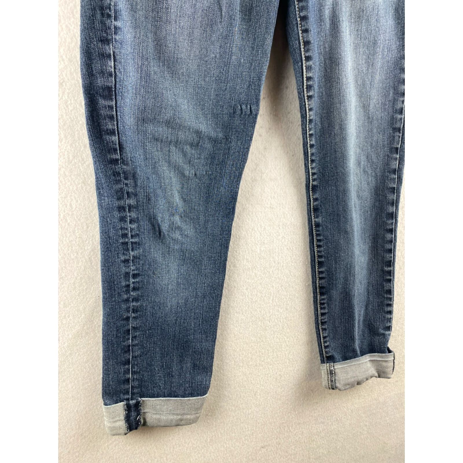 Vintage Kut from the Kloth Jeans Womens 4 Blue Mid Rise Distressed Denim Pockets Dark Size 27" / US 4 / IT 40 - 4 Thumbnail