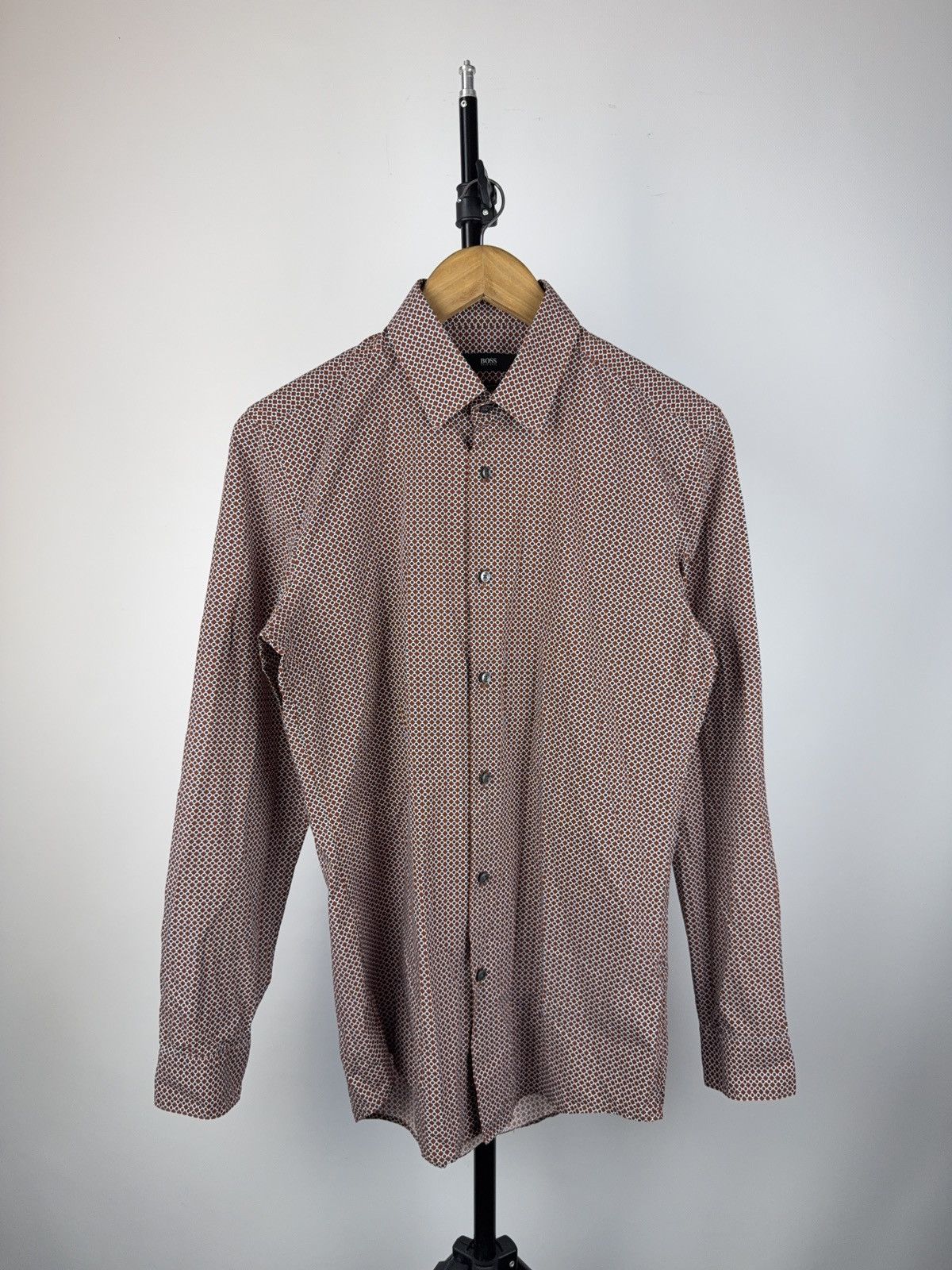 Hugo Boss Vintage Retro dot pattern Hugo Boss Designer Luxury Shirt Size US S / EU 44-46 / 1 - 1 Thumbnail