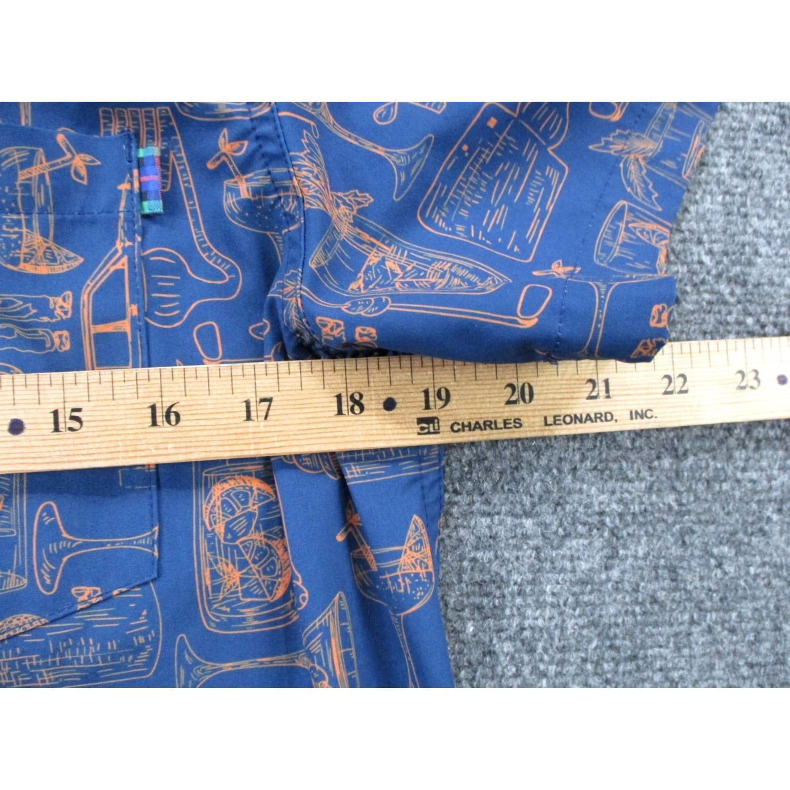 Vintage William Murray Polo Shirt Mens S Drinking Glasses All Over Print Graphic Stretch Size US S / EU 44-46 / 1 - 5 Thumbnail