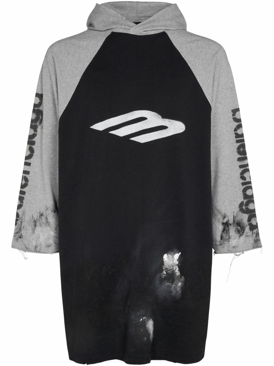 Balenciaga Balenciaga 3B Stencil Hooded Shirt Oversized Size US S / EU 44-46 / 1 - 1 Thumbnail