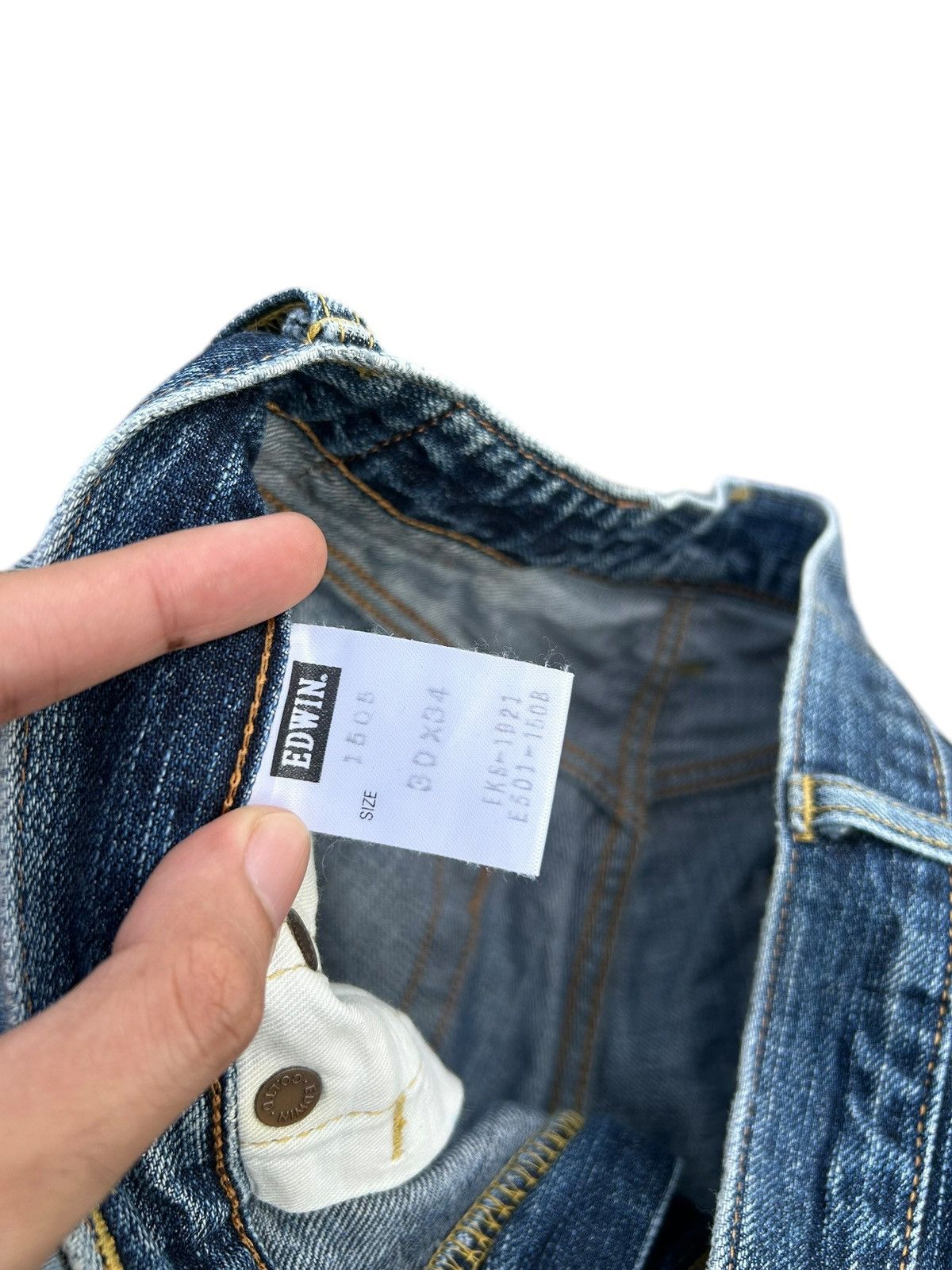 Kapital Trashed Vintage Edwin 505z Selvedge Denim Jeans Size US 30 / EU 46 - 9 Thumbnail