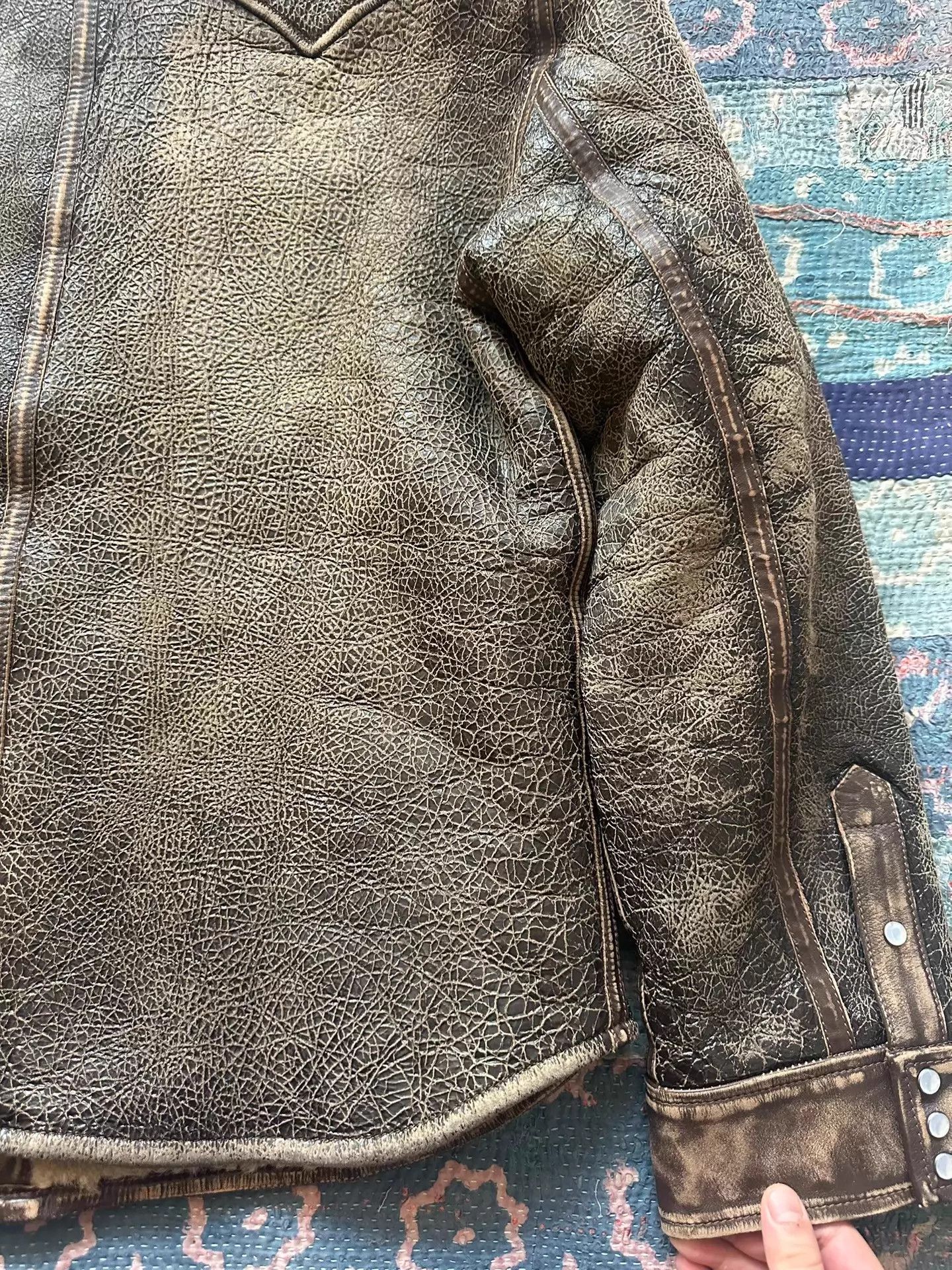 Polo Ralph Lauren Polo Ralph Lauren RRL Distressed Shearling Jacket XL Size US XL / EU 56 / 4 - 8 Thumbnail