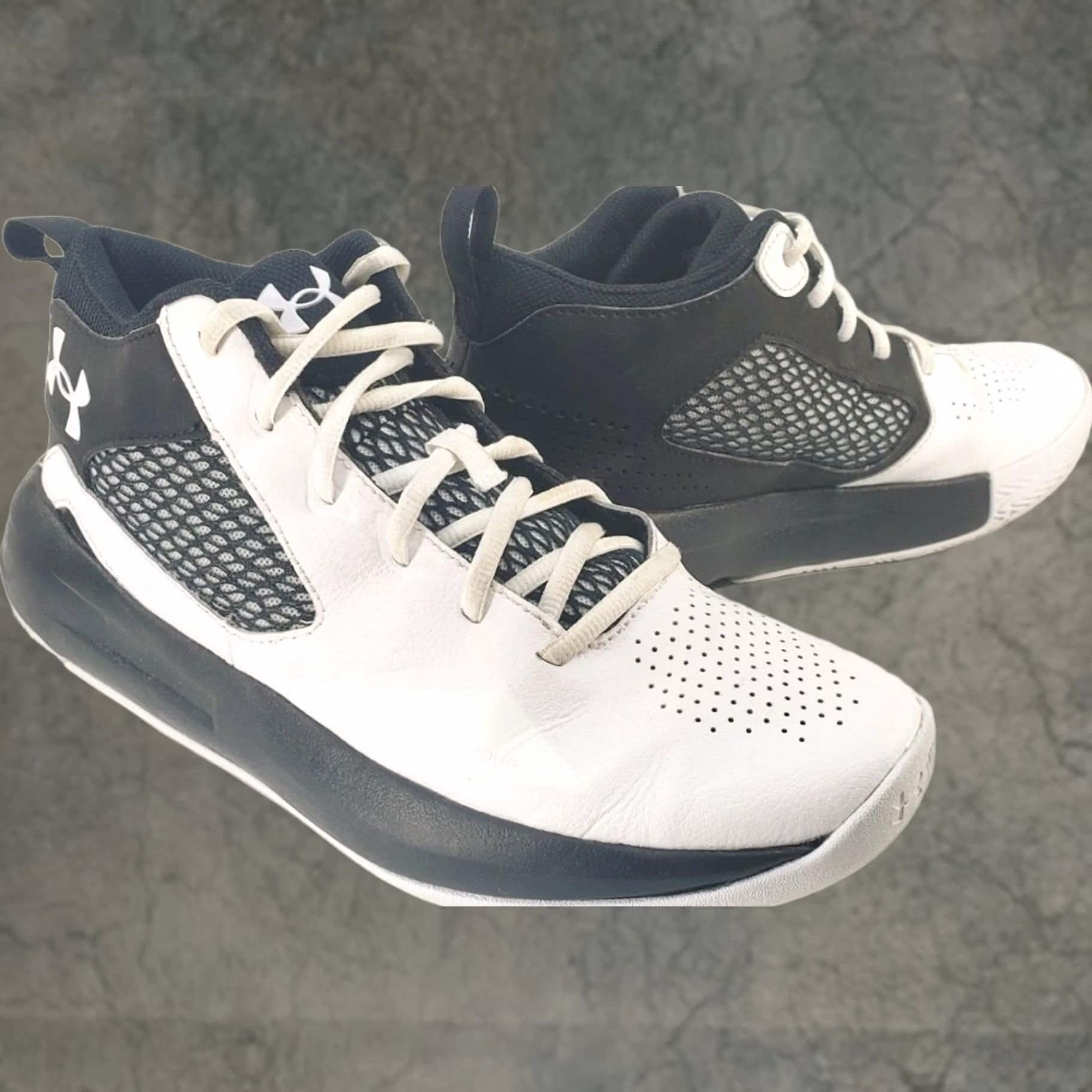 Under Armour Under Armour Top Mens White Black Lockdown Men Size Womens Midtop Size US 8 / IT 38 - 1 Thumbnail