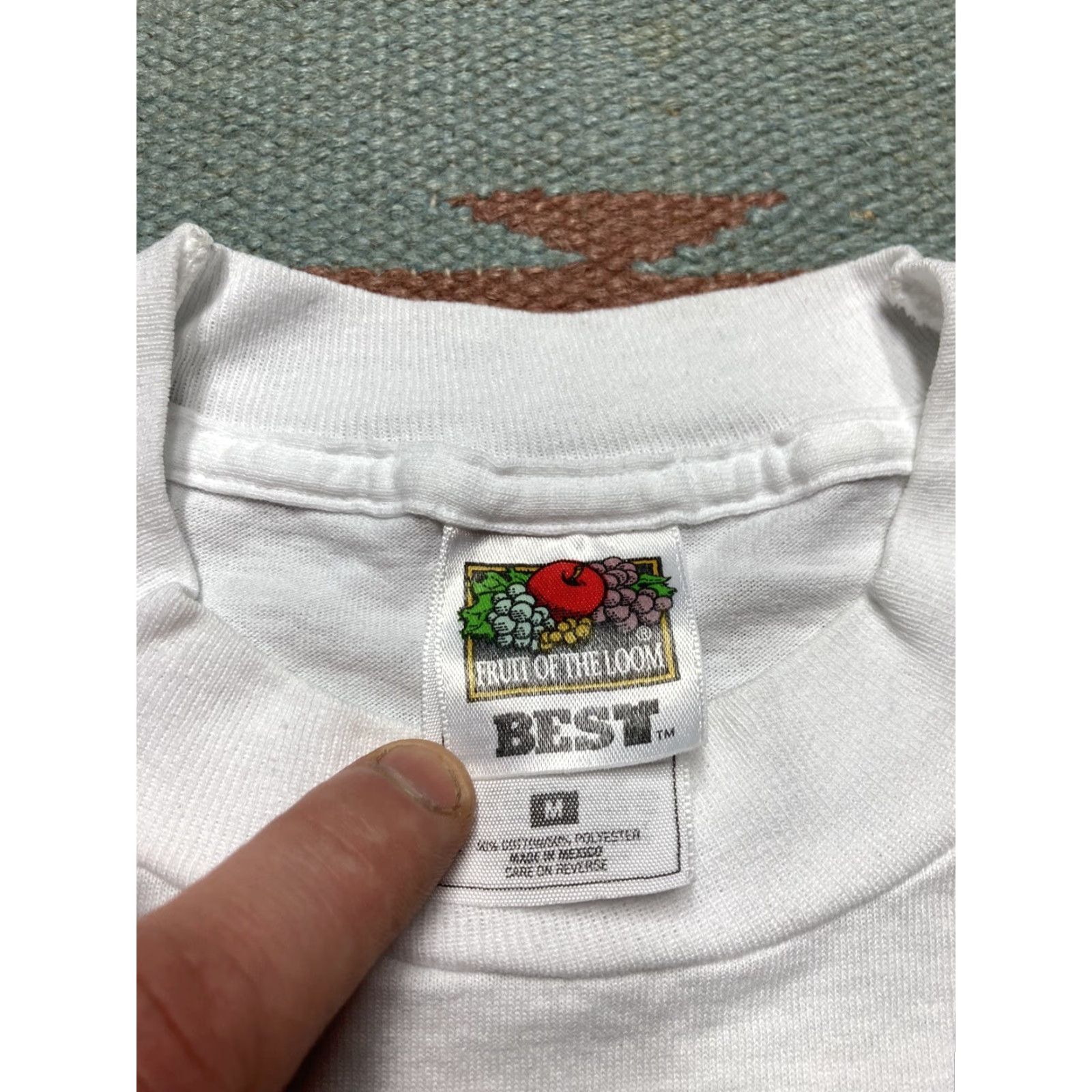 Fruit Of The Loom VINTAGE 90s graphic t shirt get a life follow Jesus tee church Christian M White Mens Shirt Size US M / EU 48-50 / 2 - 6 Thumbnail