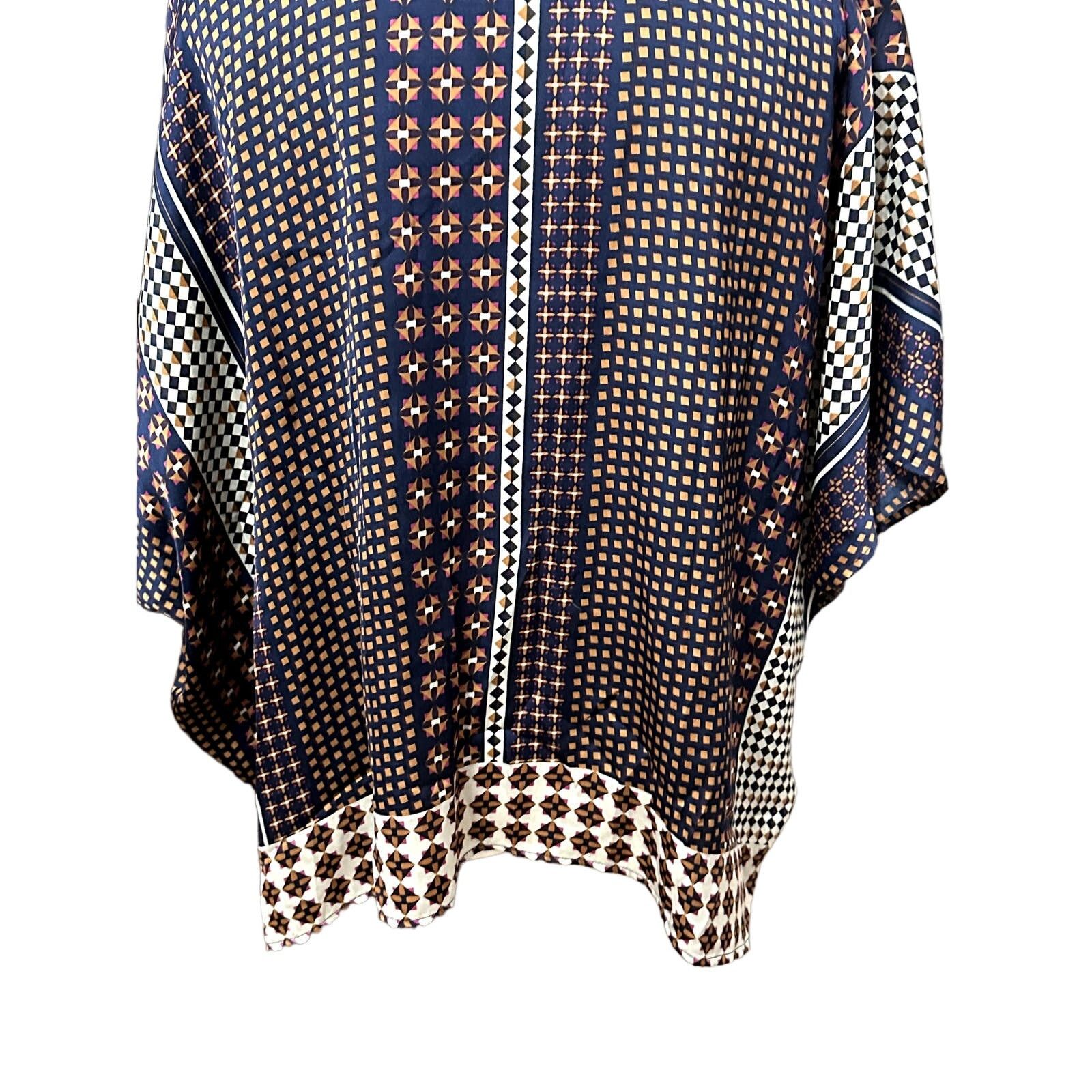 Other Central Park West Boho Blouse Scoop Neck High-Low Blue XS Size XS / US 0-2 / IT 36-38 - 7 Thumbnail
