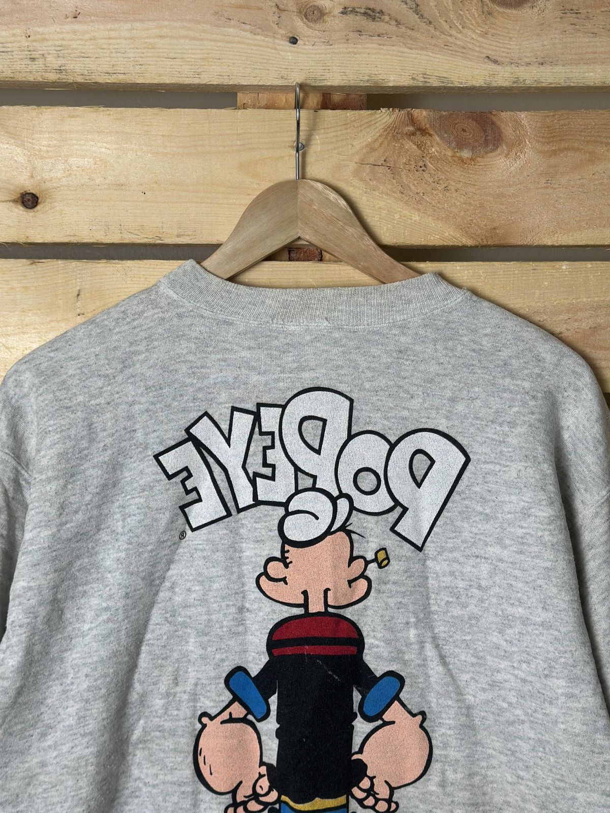 Vintage Vintage Popeye Mirror Print Sweatshirt Size US L / EU 52-54 / 3 - 9 Thumbnail